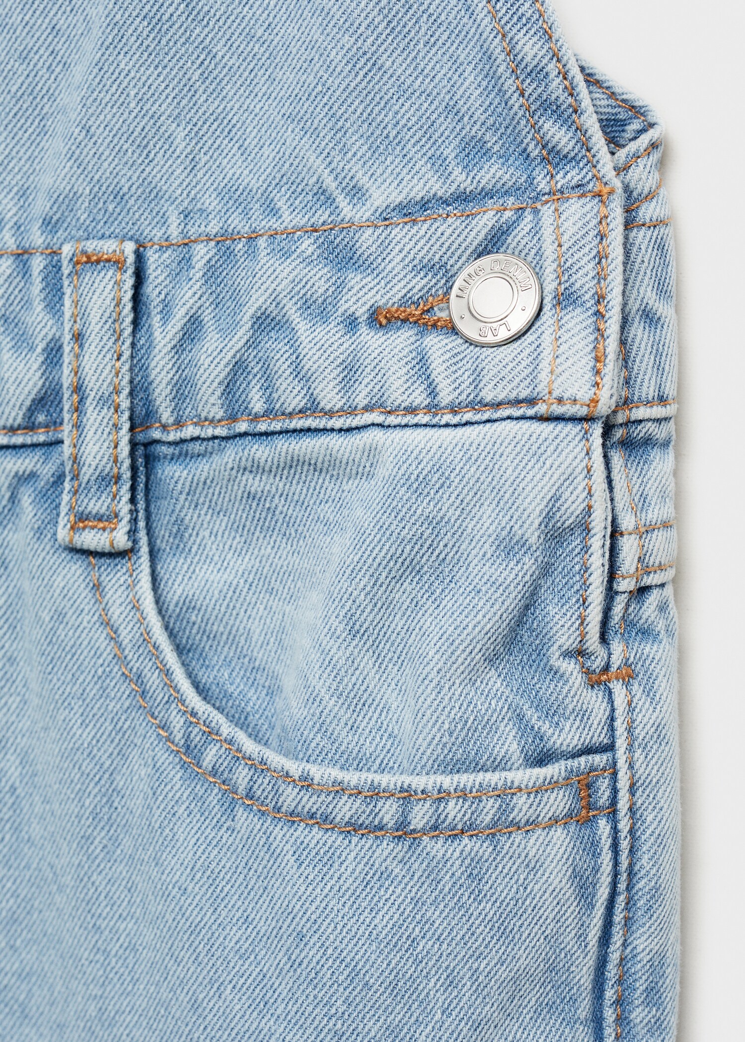 Long denim dungarees - Details of the article 0