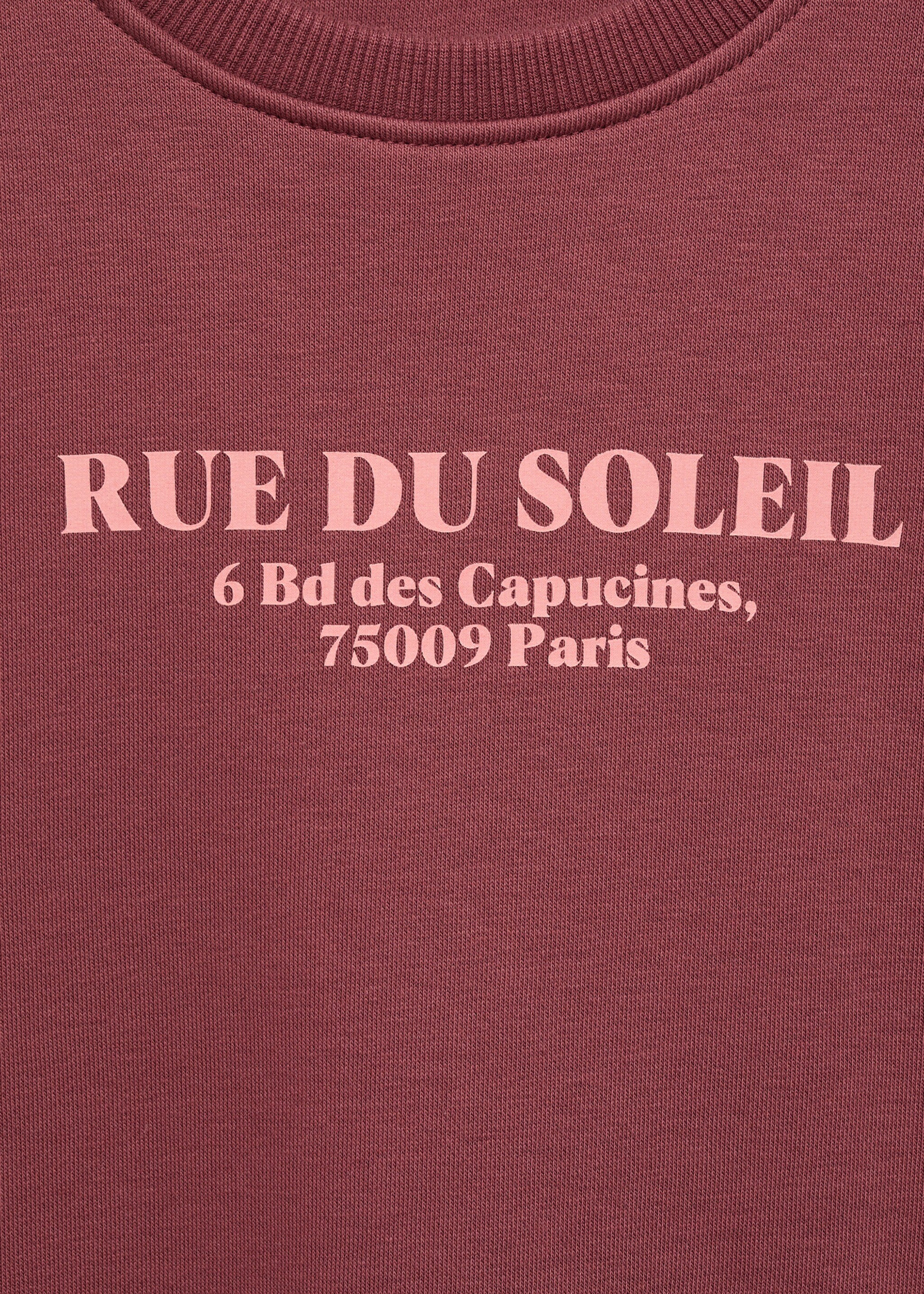 Message sweatshirt - Details of the article 8, Maroon. Ref: 87093272-00.