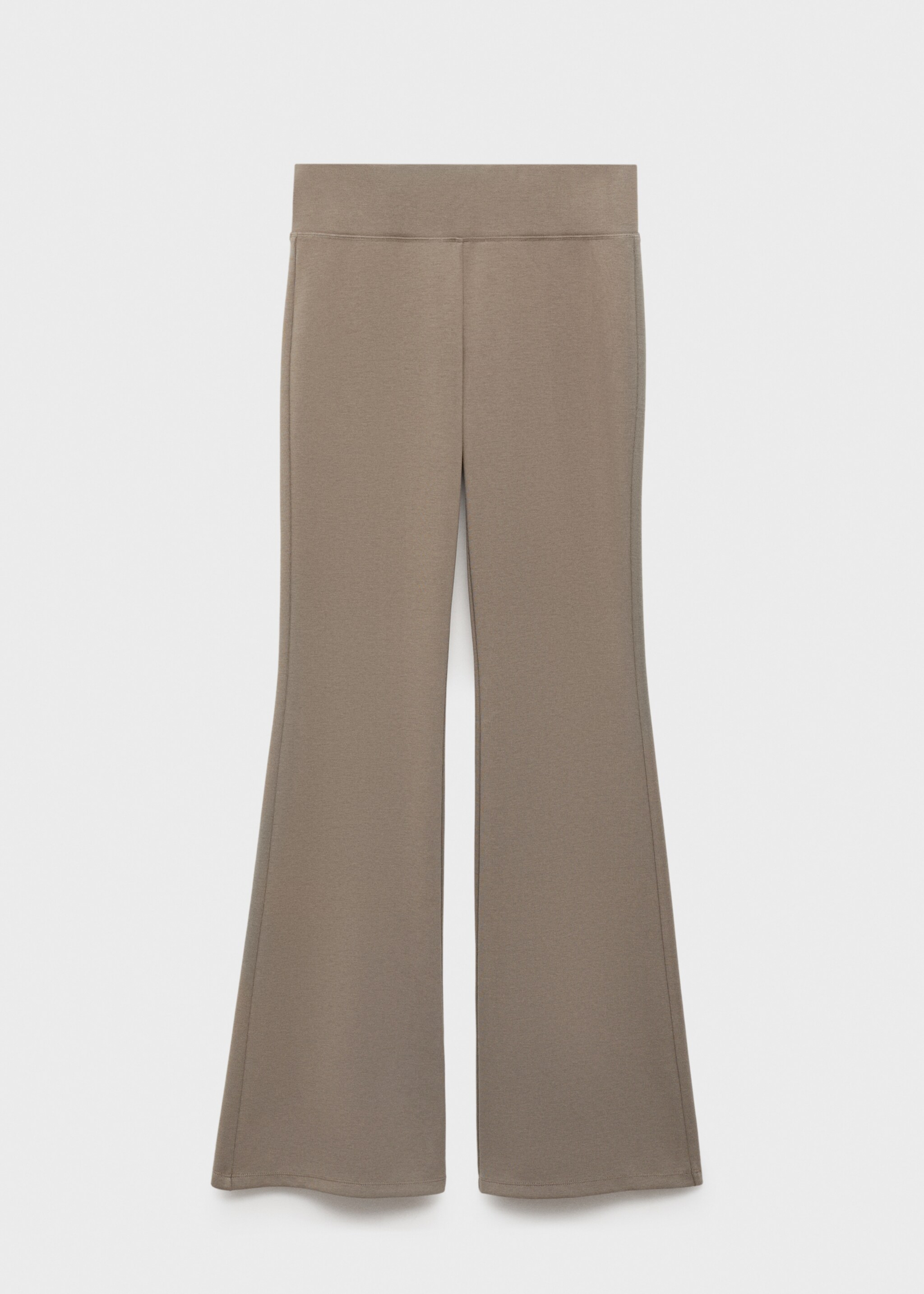 Flared knitted trousers - Article without model, Medium Brown. Ref: 87093274-00.