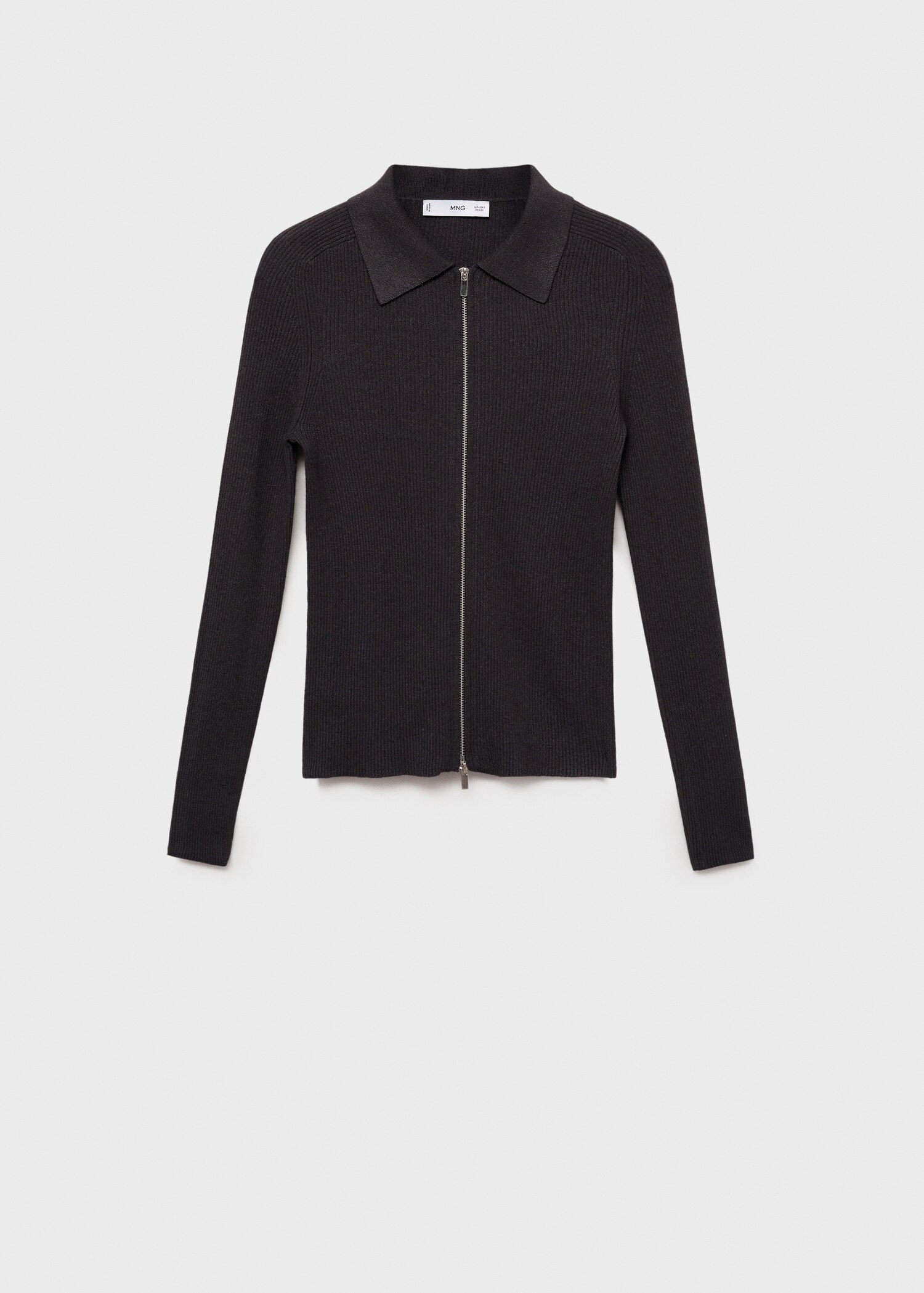 Zipped knit cardigan - Article without model