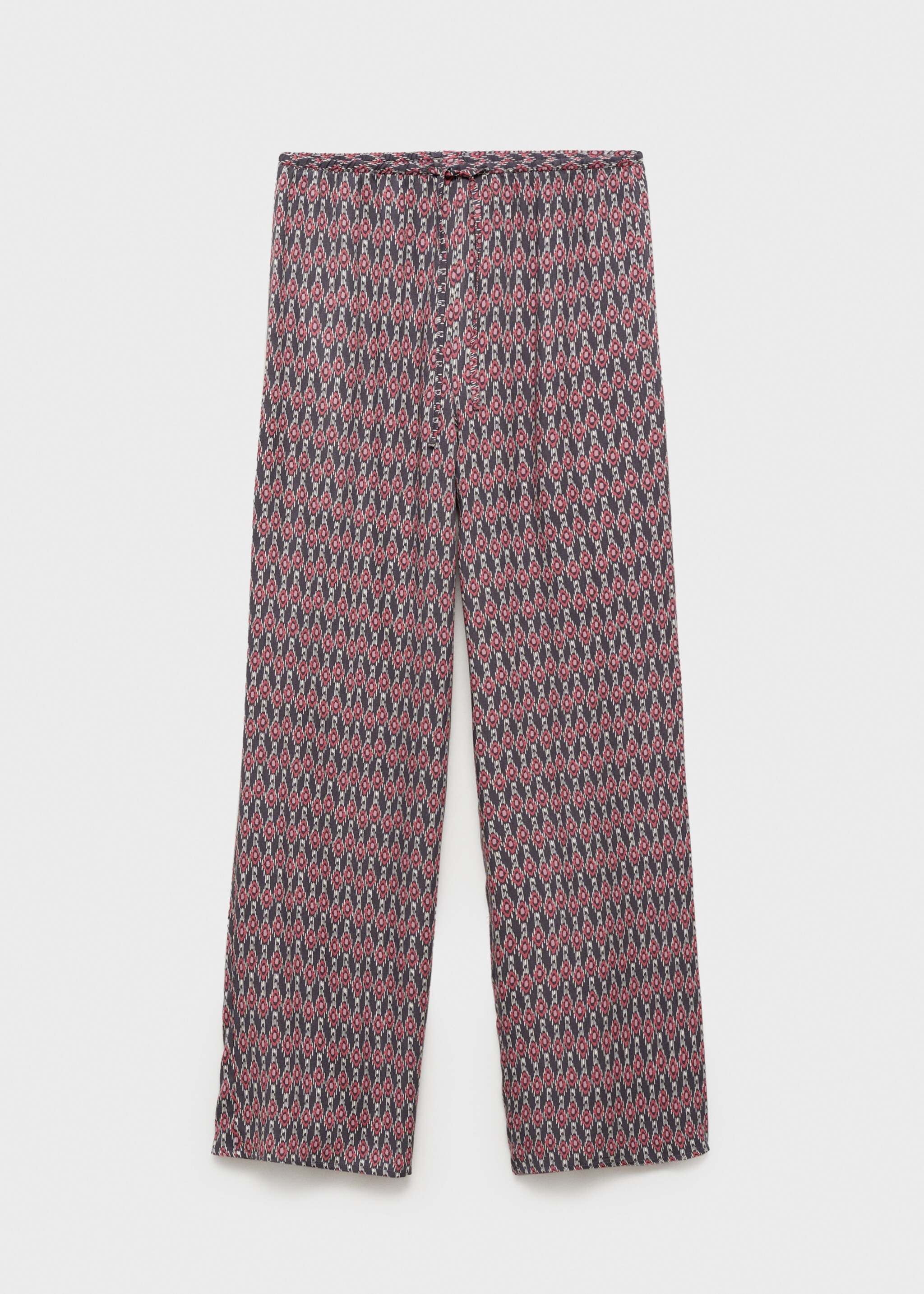 Flowy printed trousers - Article without model, Maroon. Ref: 87093278-00.