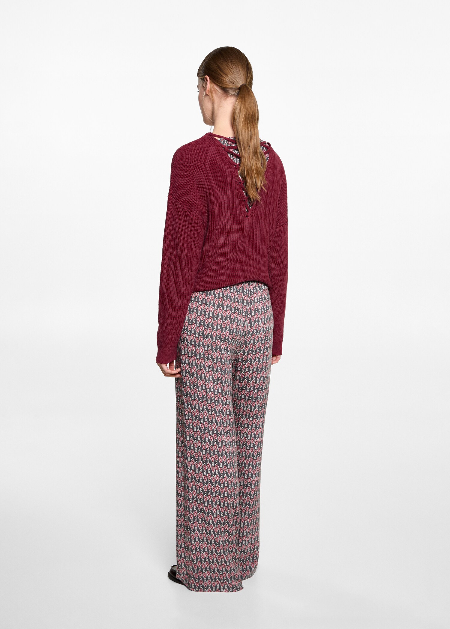 Flowy printed trousers - Reverse of the article