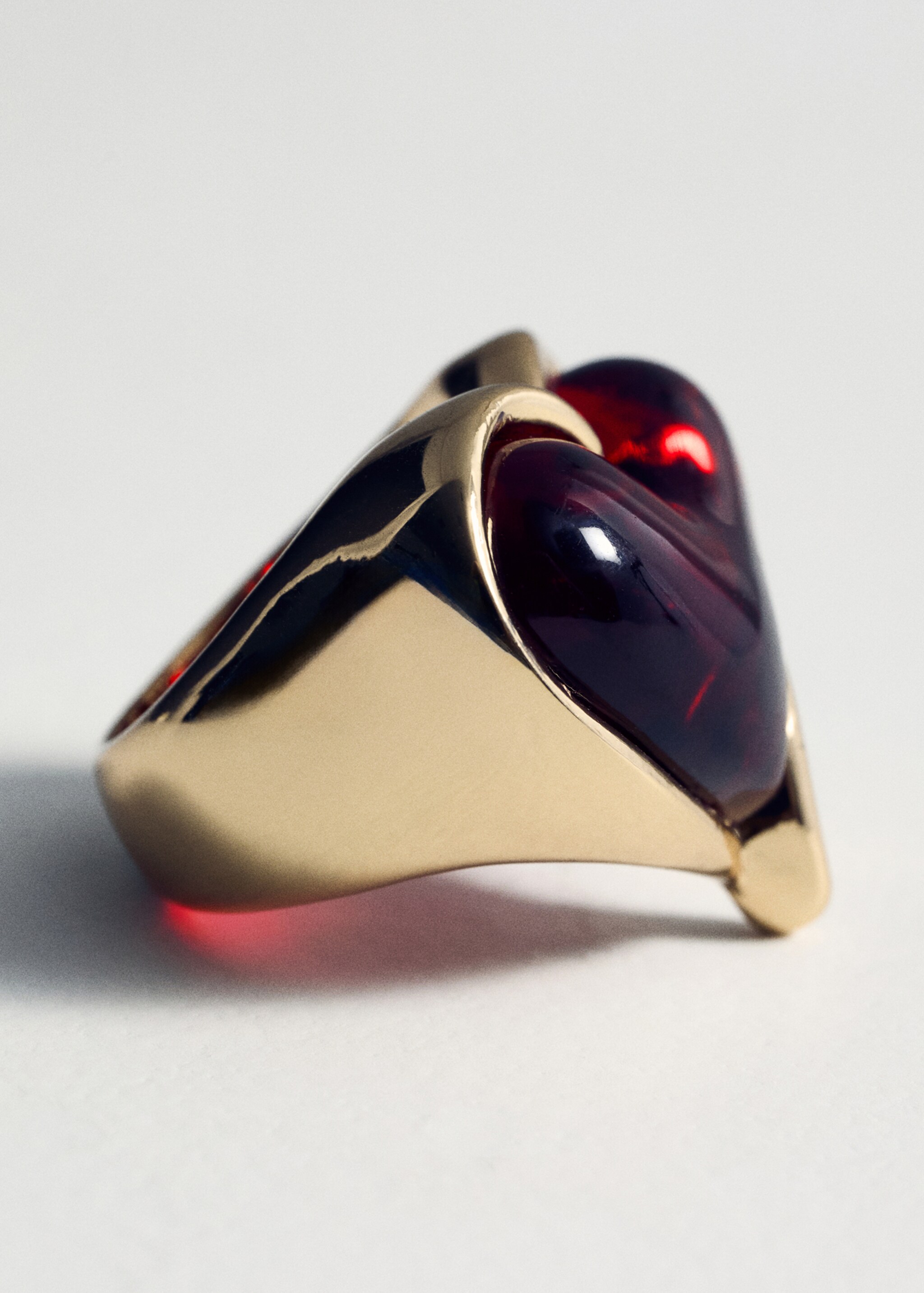 Heart ring - Details of the article 5, Gold. Ref: 87093283-00.