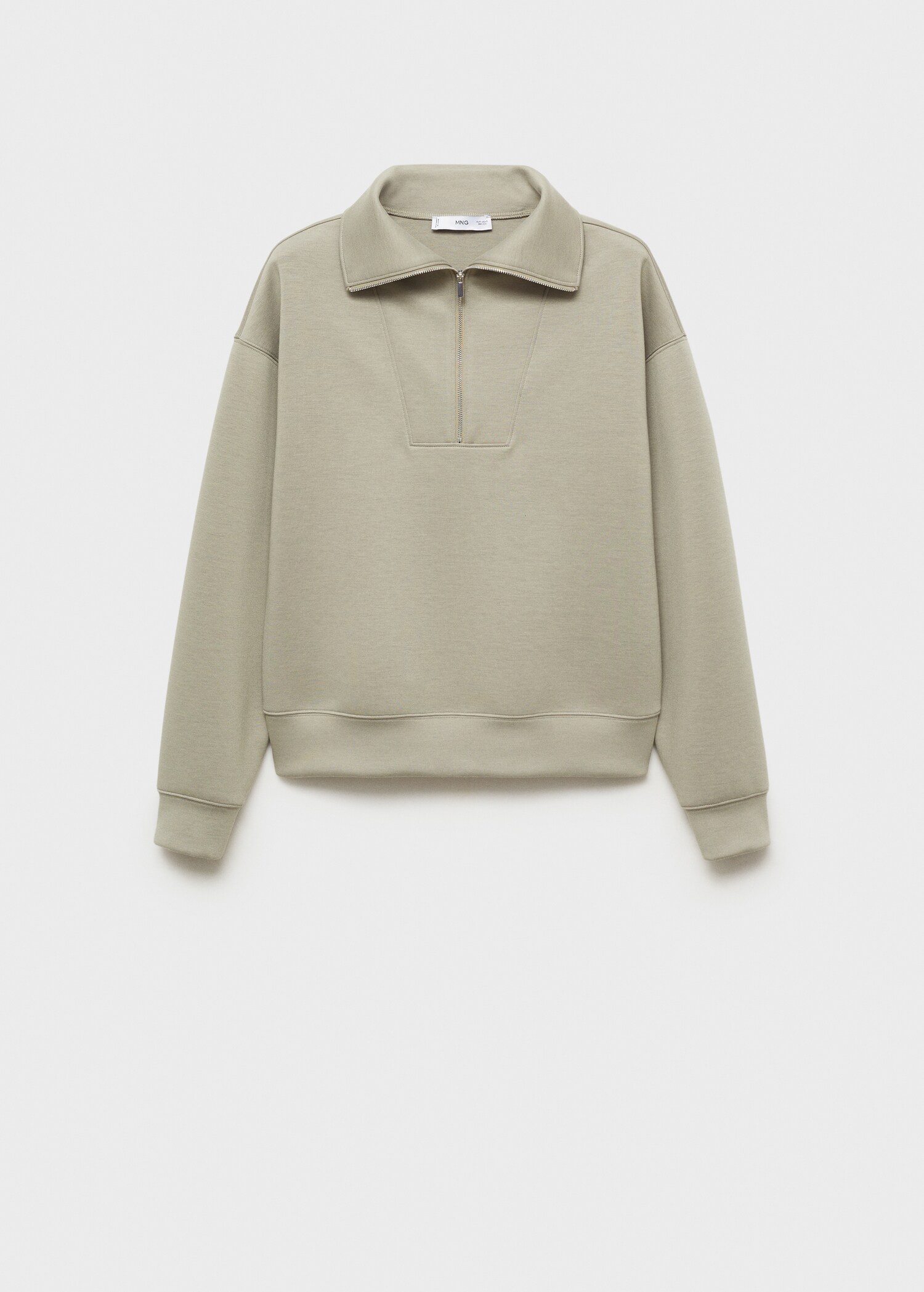 Sweat-shirt maille col zippé - Article sans modèle