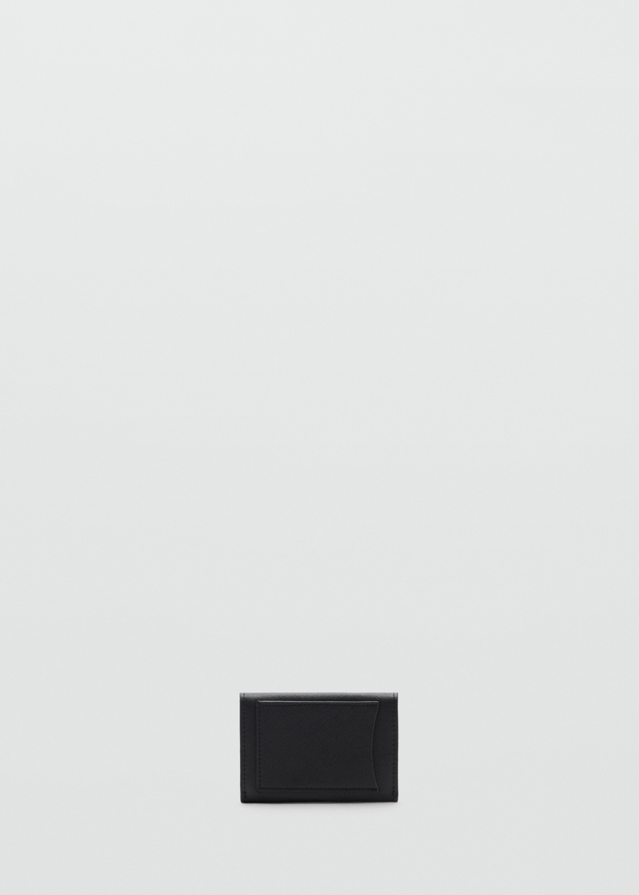 Saffiano-effect cardholder - Medium plane, Black. Ref: 87093290-00.