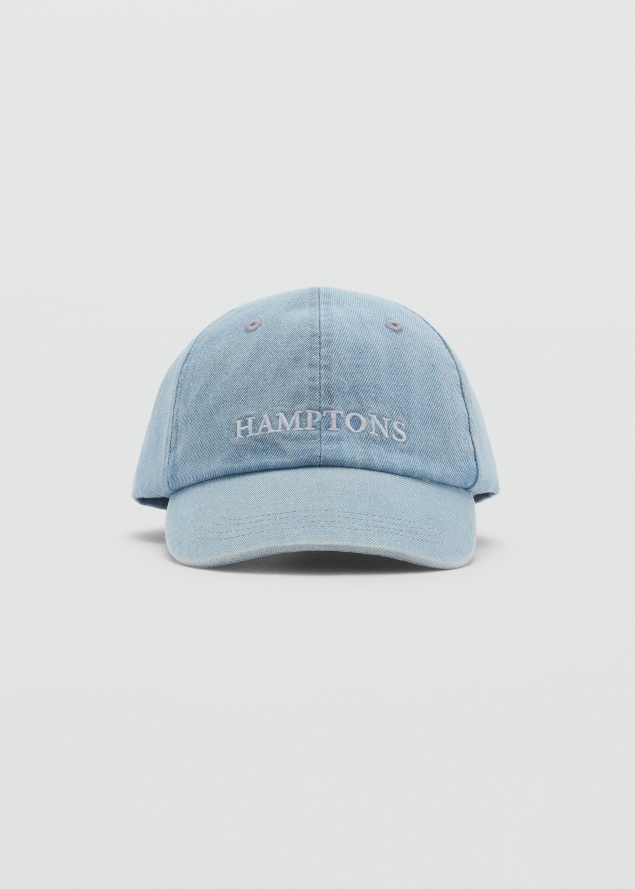 Denim cap with message - Medium plane, Light Blue. Ref: 87093291-00.