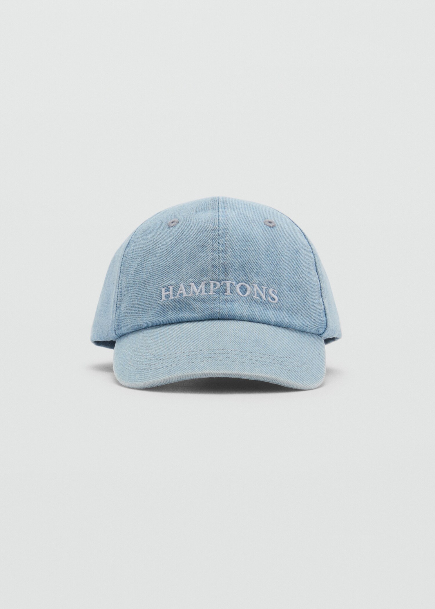 Denim cap with message - Medium plane