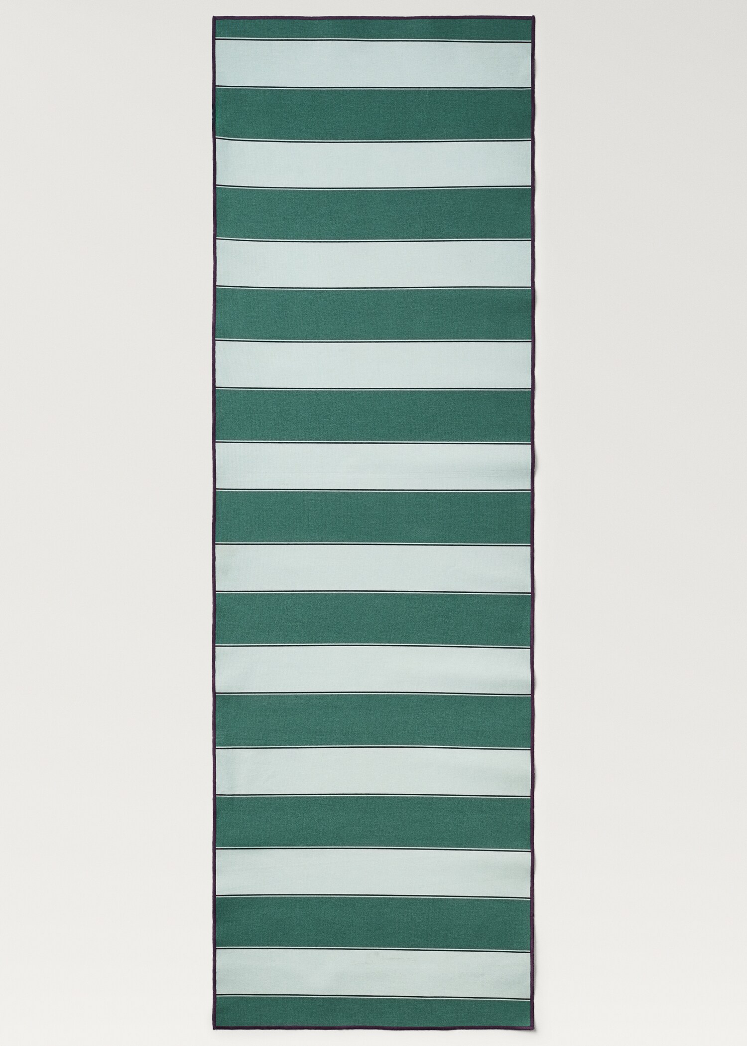 Resin stripe-print cotton table runner - Details of the article 2