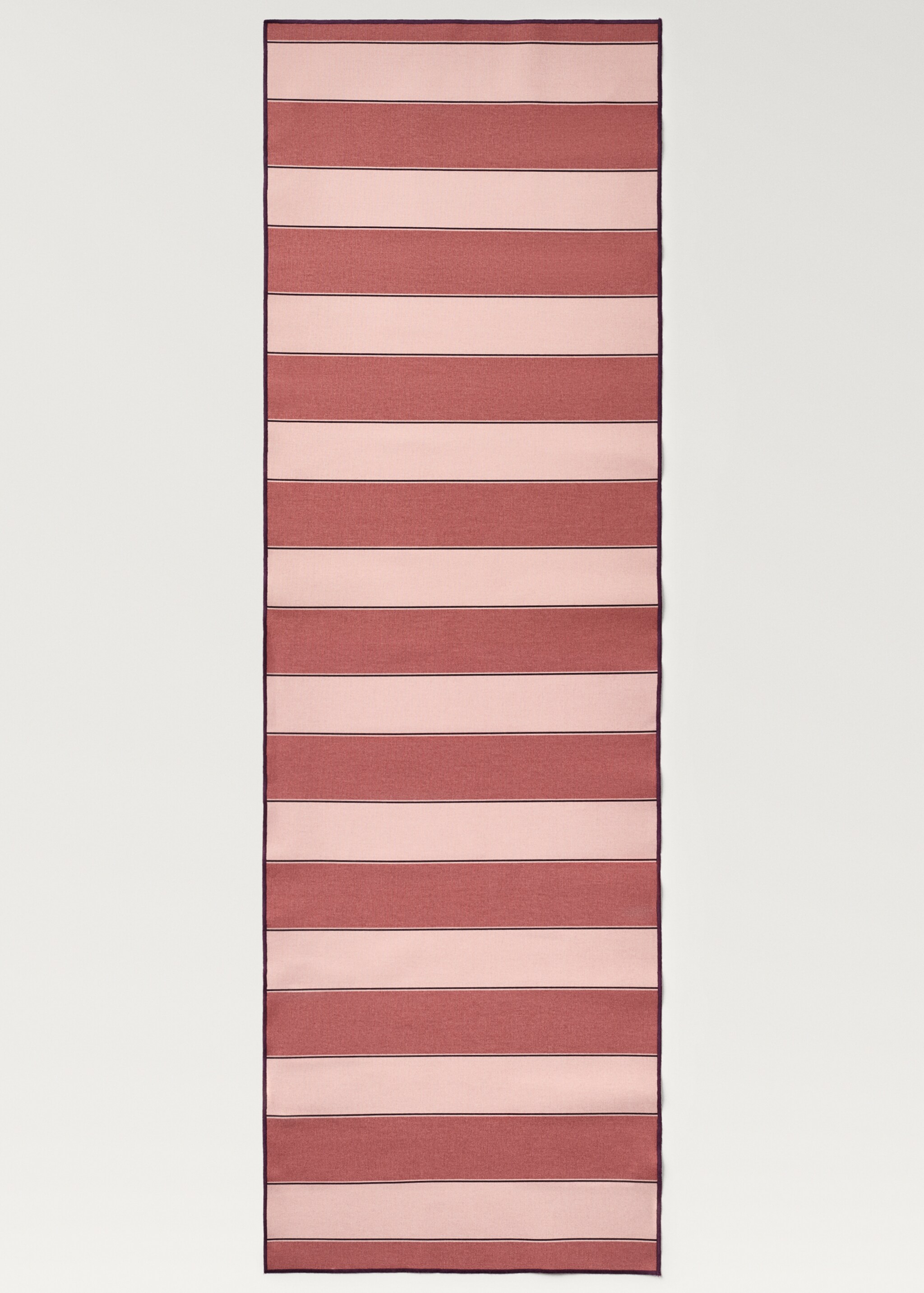 Bordslöpare i bomull tryckt med hartsränder - Detaljer om artikeln 2, Rosa. Ref: 87093296-00.