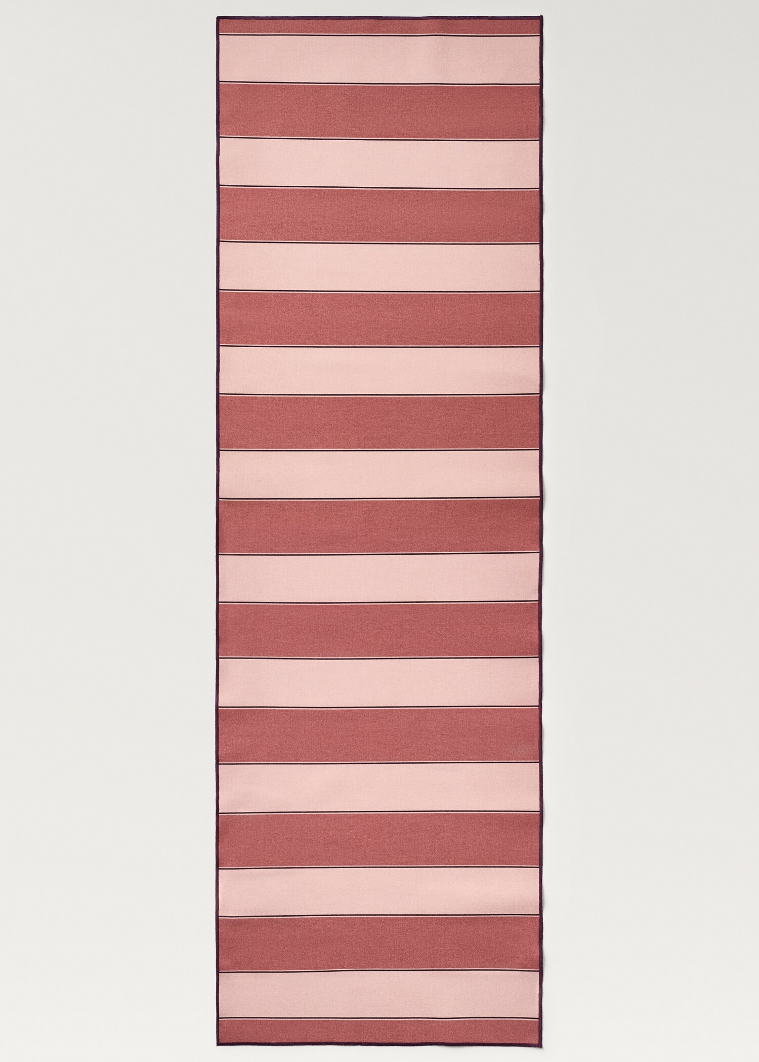 Resin stripe-print cotton table runner - Details of the article 2