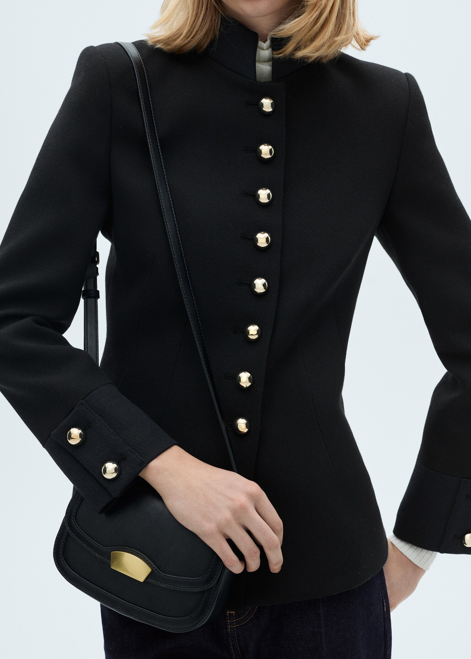 Veste à col officier boutons bijoux - Détail de l'article 6