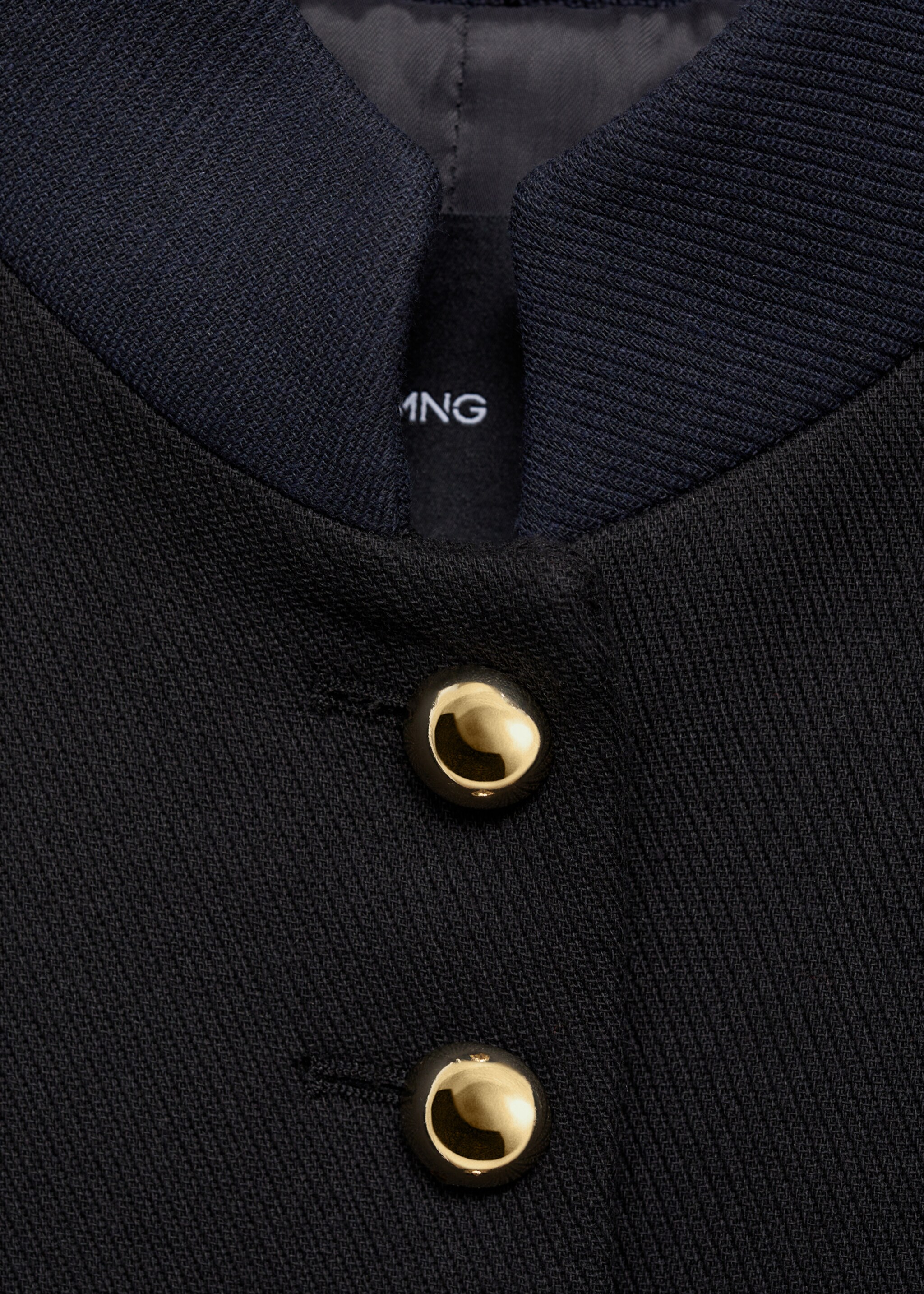Veste à col officier boutons bijoux - Détail de l'article 8, Noir. Ref: 87093297-00.
