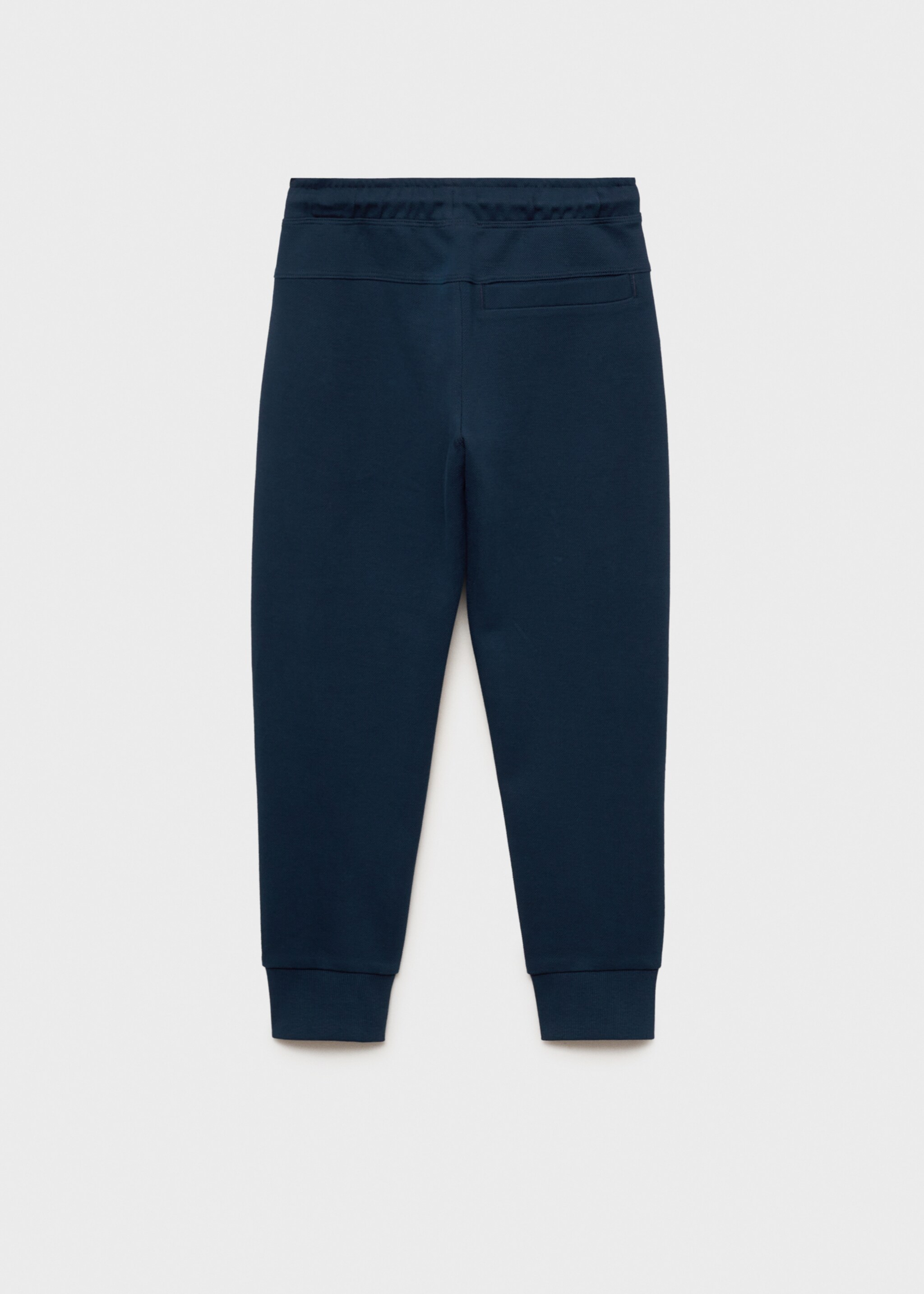 Kalhoty jogger se šňůrkou - Zadní strana zboží, Námořnická modrá. Ref: 87093633-00.