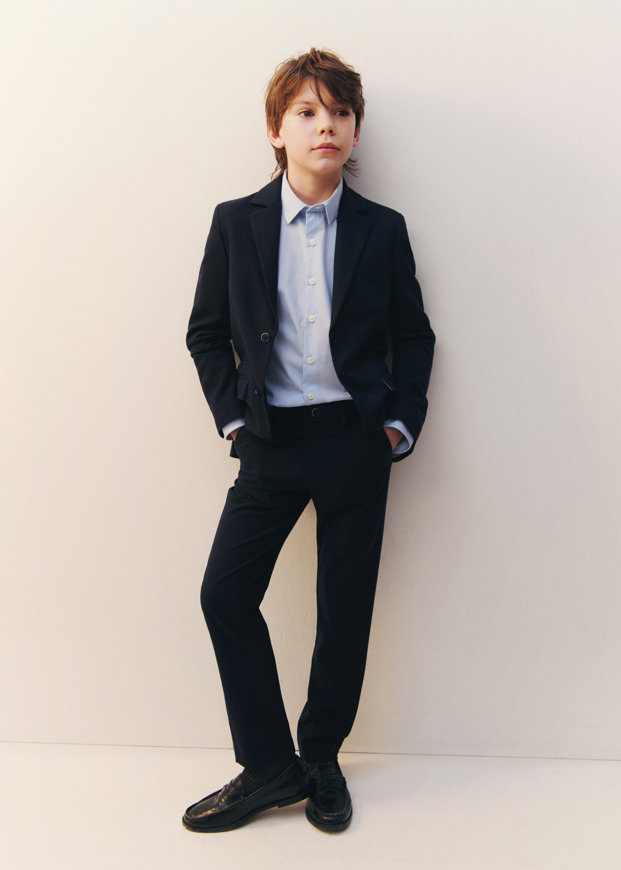 Classic suit jacket - Details of the article 5, Dark Navy. Ref: 87093635-00.