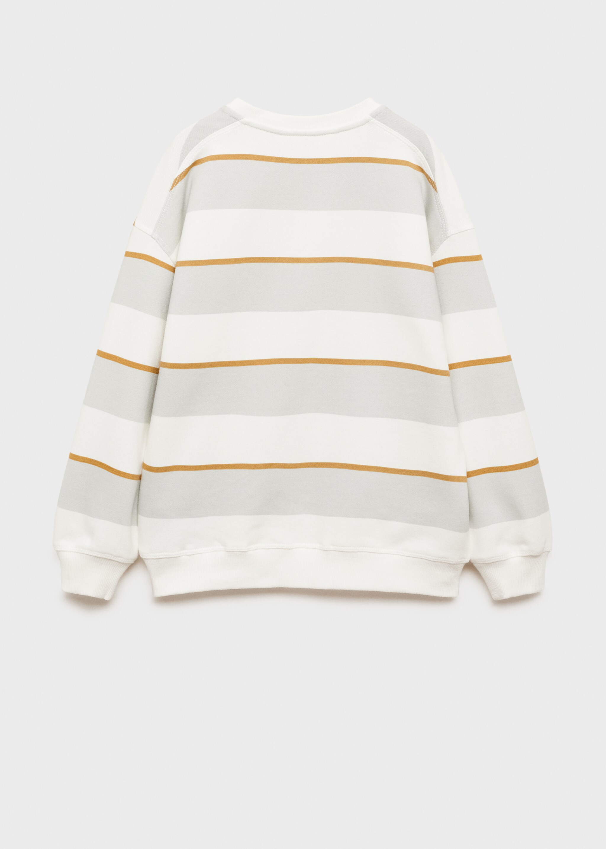 Striped cotton-blend sweatshirt - Reverse of the article, Sky Blue. Ref: 87093638-00.