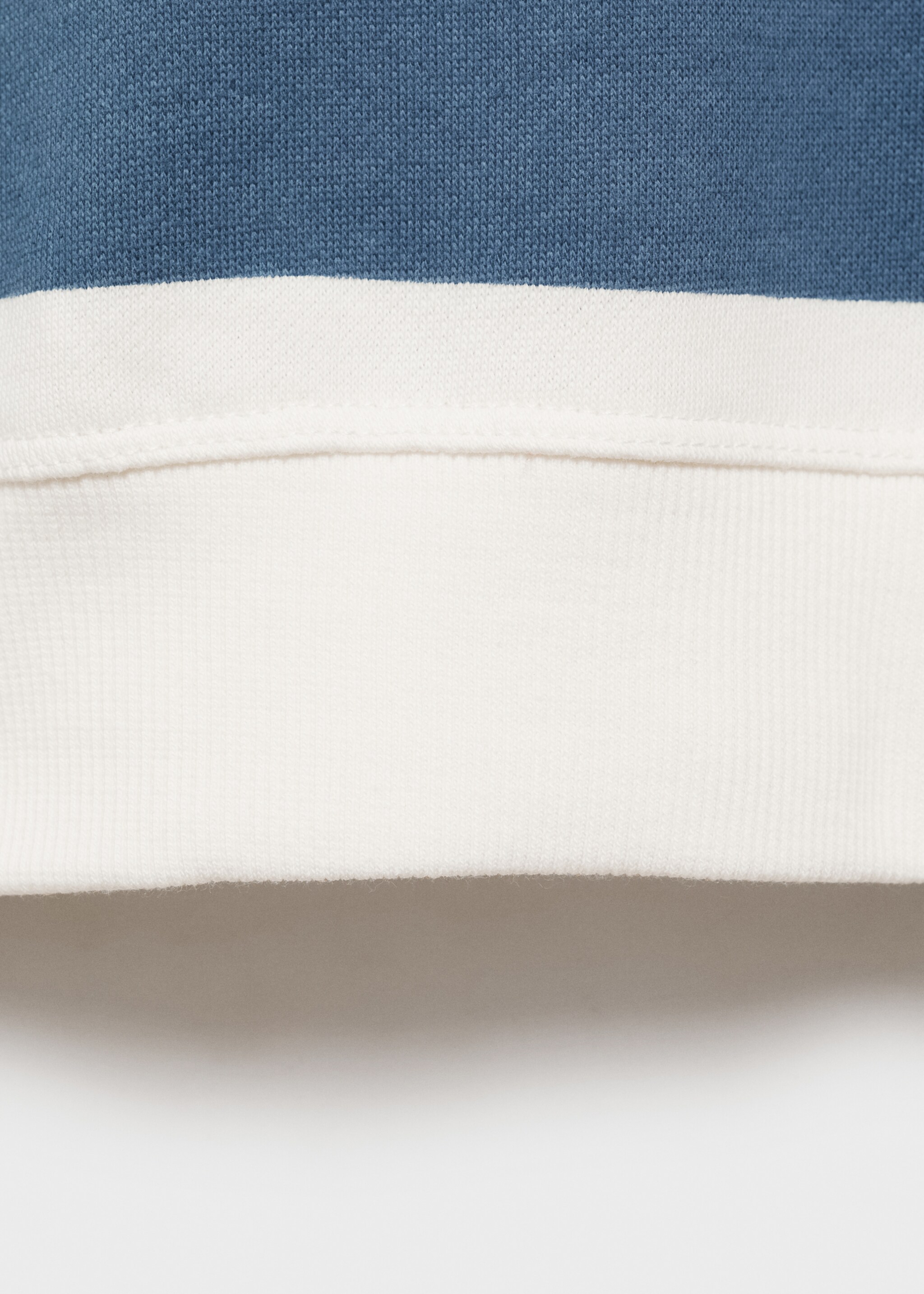 Striped cotton-blend sweatshirt - Details of the article 0, Blue. Ref: 87093638-00.