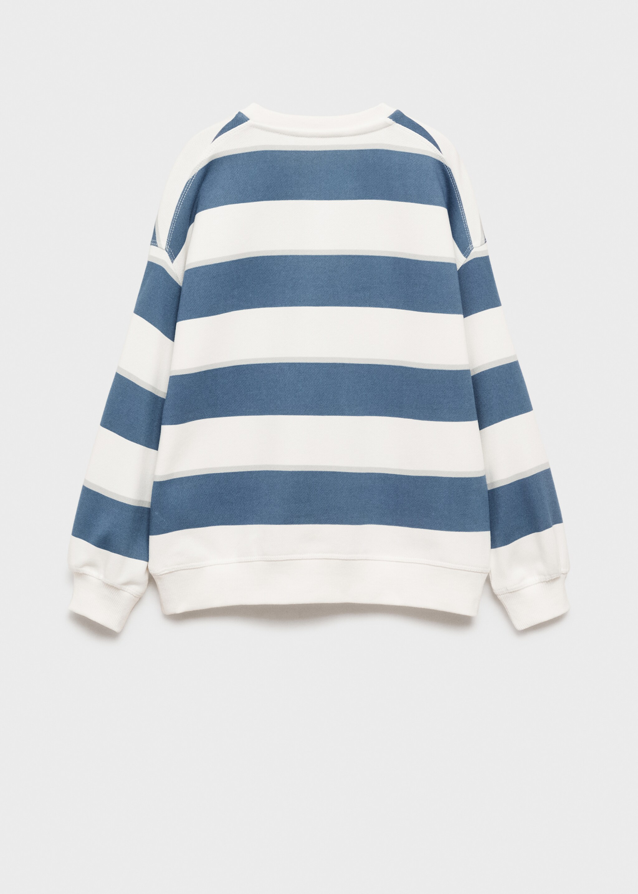 Striped cotton-blend sweatshirt - Reverse of the article, Blue. Ref: 87093638-00.