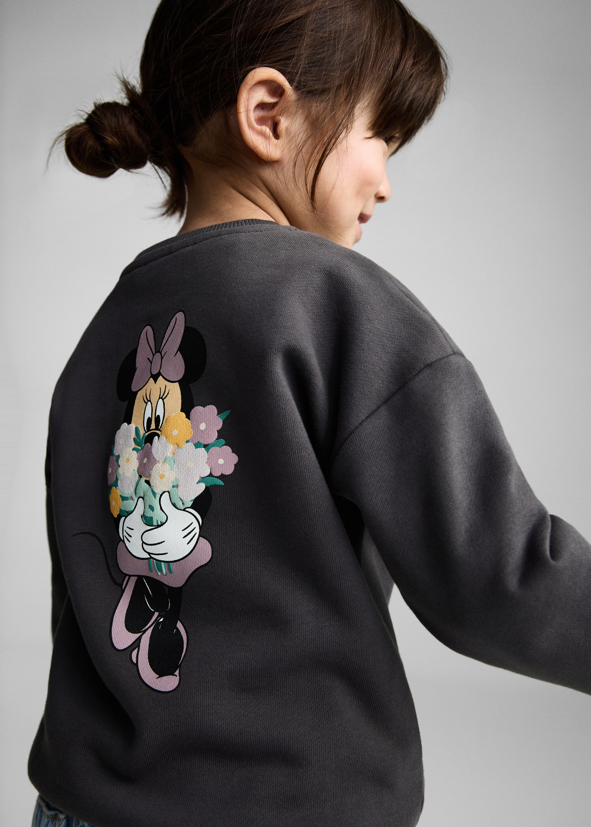 Minnie Mouse sweatshirt - Medium plane, Charcoal. Ref: 87093639-00.