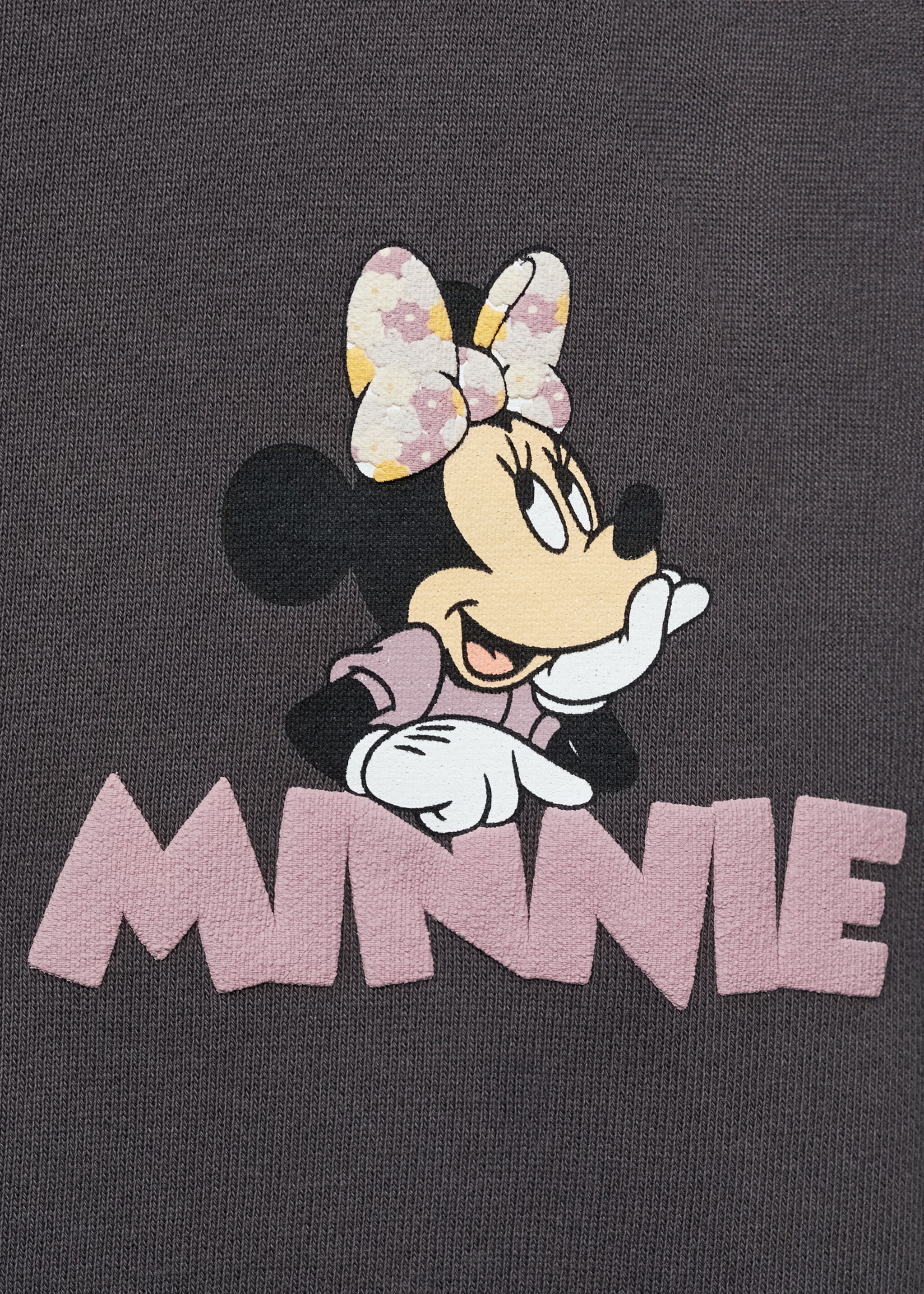 Minnie Mouse sweatshirt - Details of the article 8, Charcoal. Ref: 87093639-00.