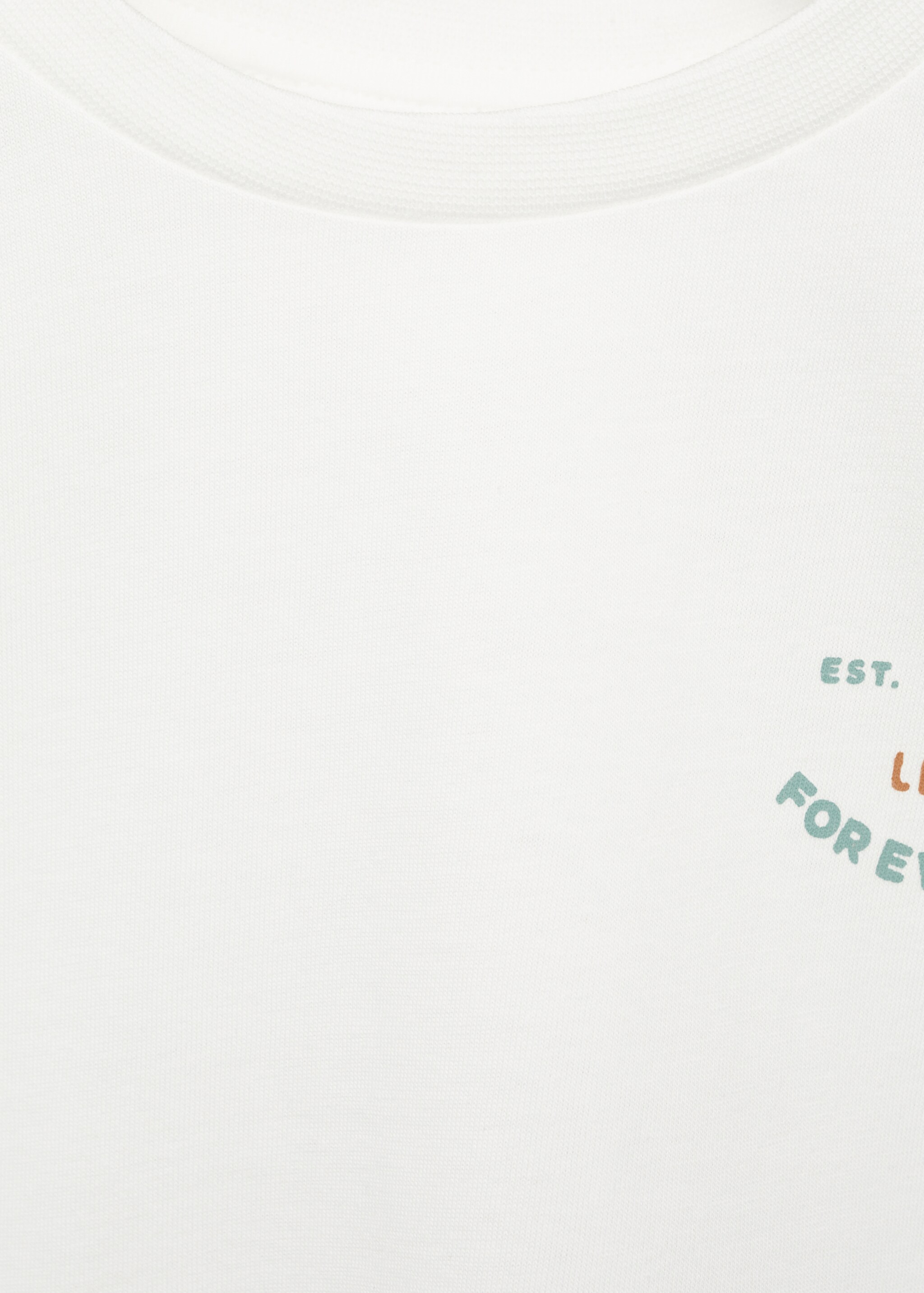 Bedrucktes Baumwoll-T-Shirt - Detail des Artikels 8, Cremeweiß. Ref: 87093640-00.