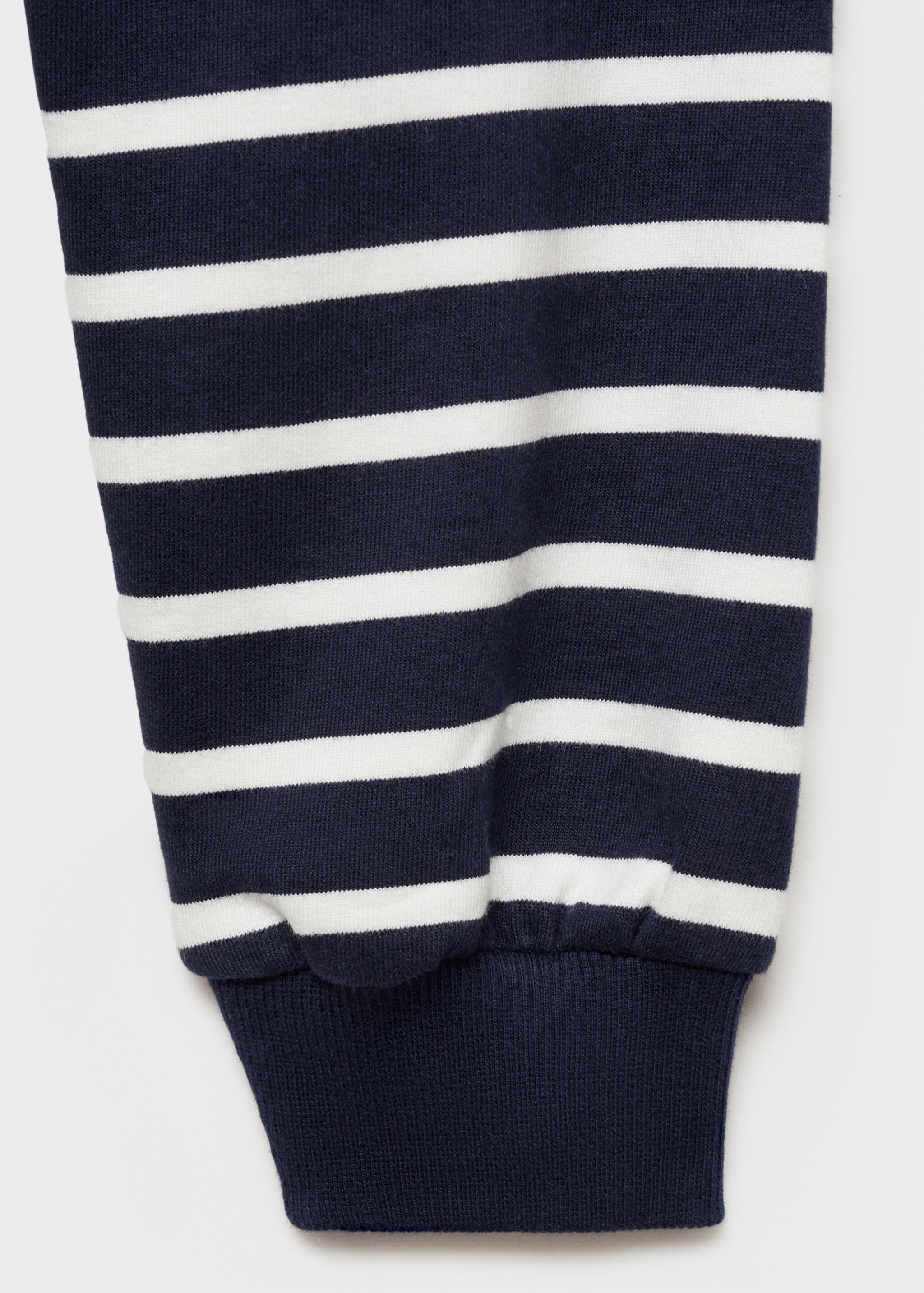 Striped cotton-blend sweatshirt - Details of the article 8, Dark Navy. Ref: 87093642-00.
