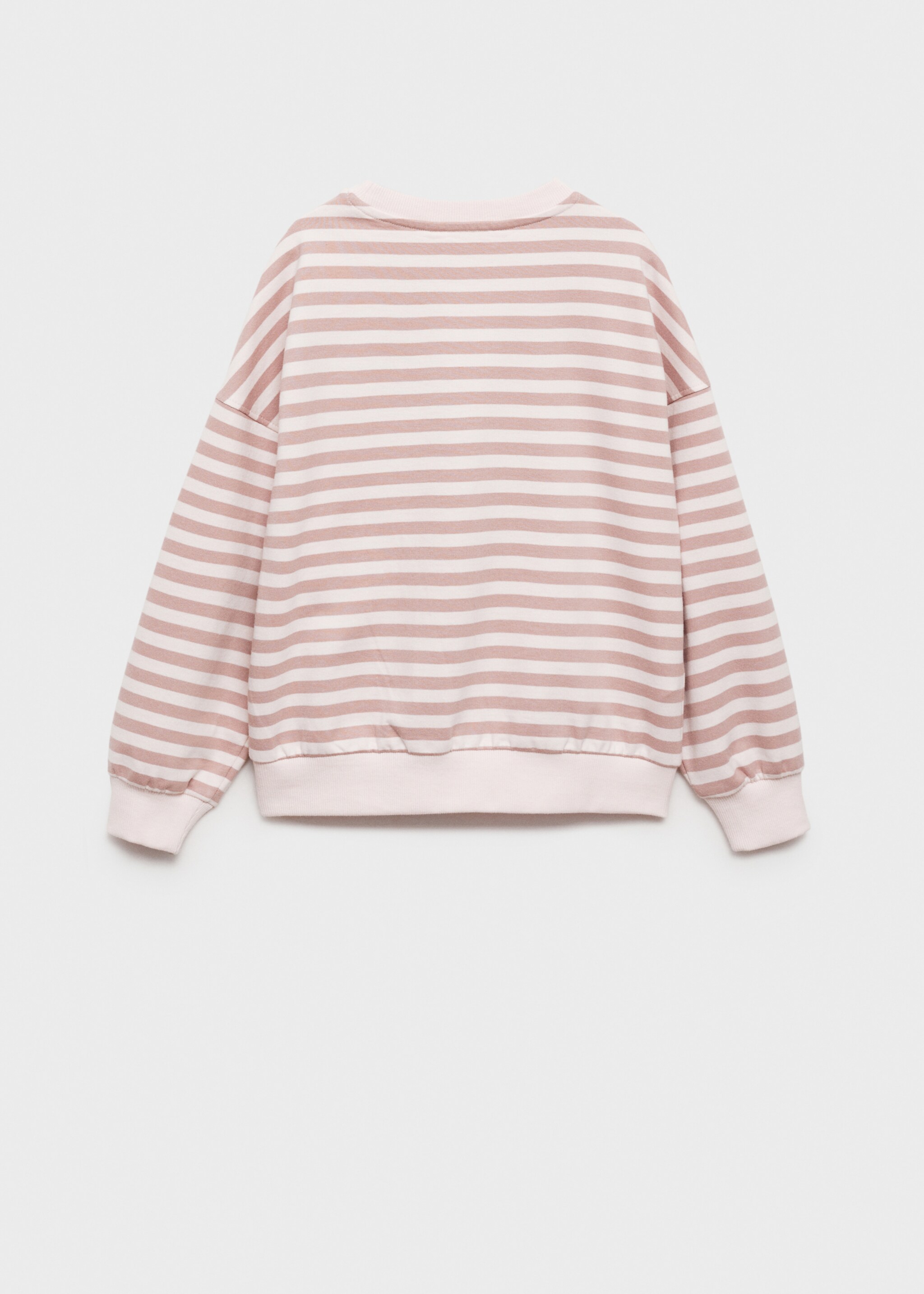 Striped cotton-blend sweatshirt - Reverse of the article, Pink. Ref: 87093642-00.