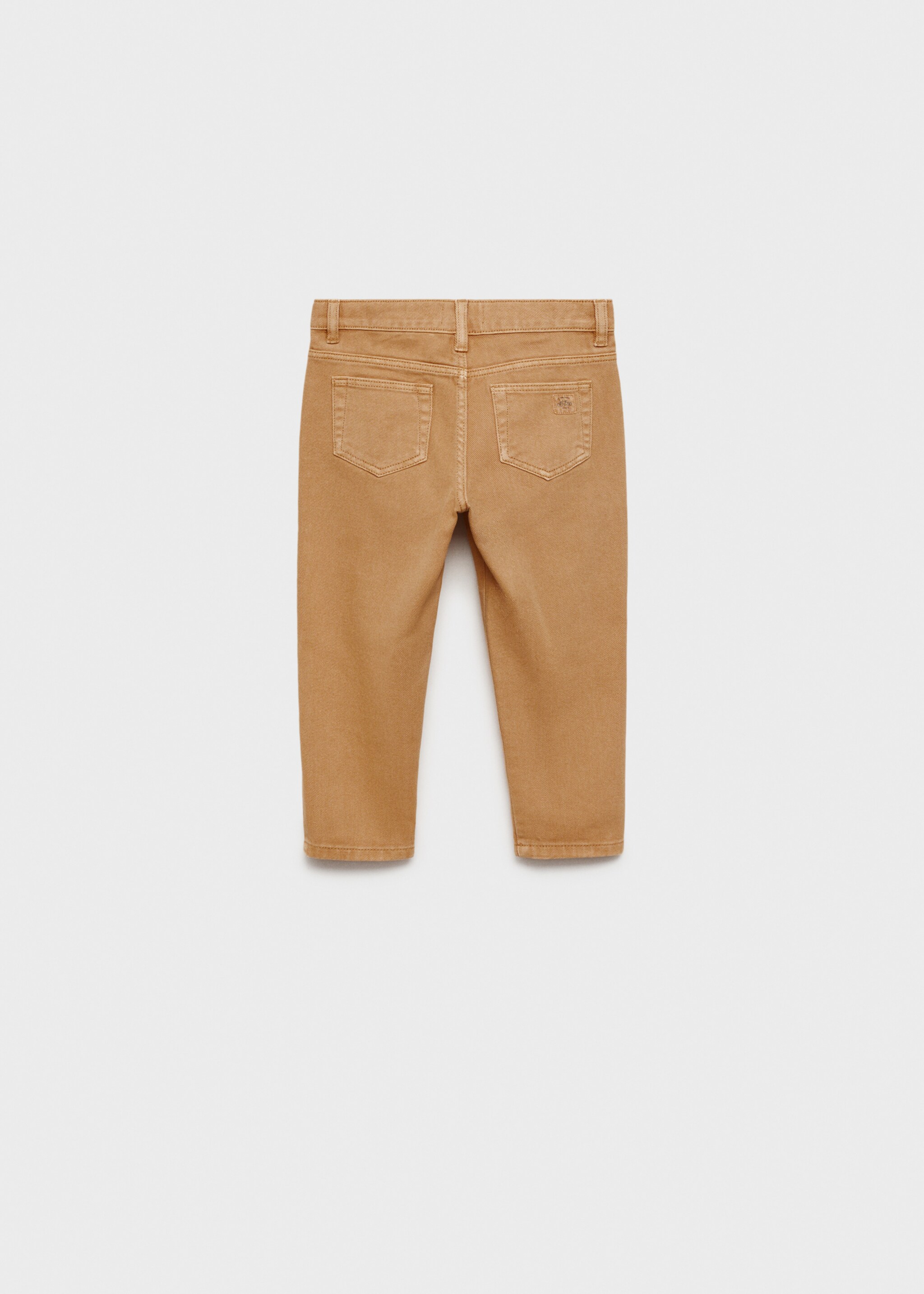Skinny cotton trousers - Reverse of the article, Medium Brown. Ref: 87093643-00.