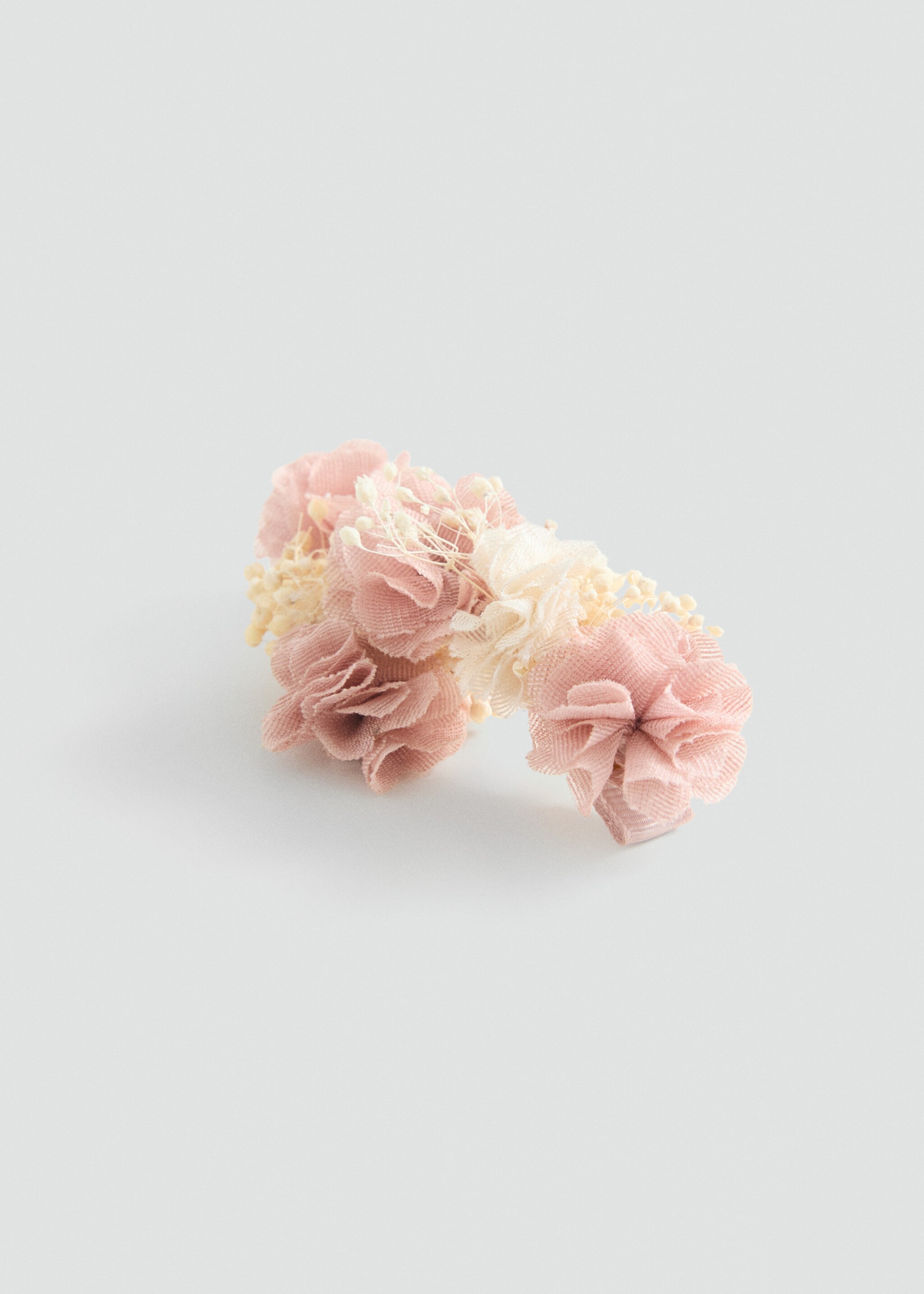 Pack of 2 floral hair clips - Details of the article 1, Pale Pink. Ref: 87093647-00.