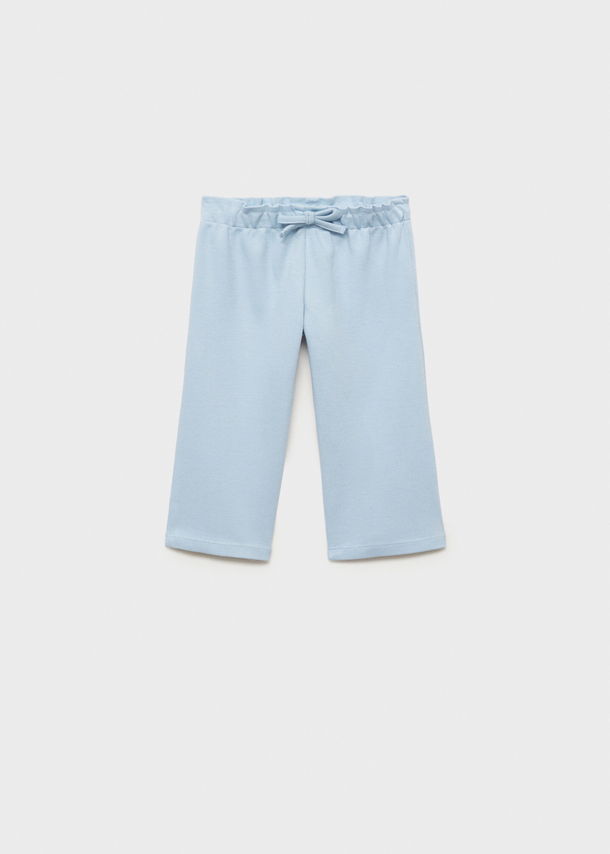 Cotton pants with adjustable drawstring - Article without model, Sky Blue. Ref: 87093649-00.