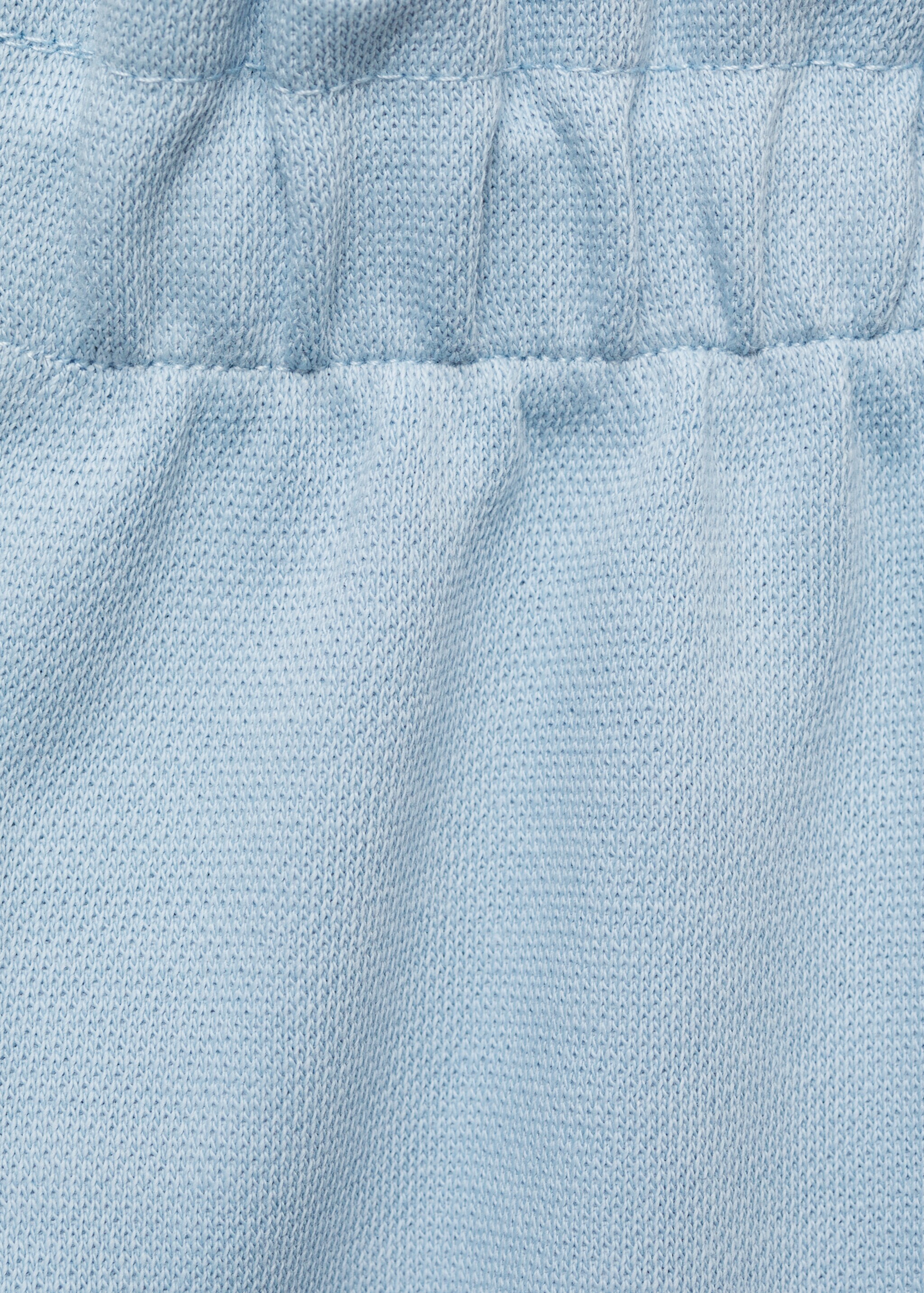 Cotton pants with adjustable drawstring - Details of the article 0, Sky Blue. Ref: 87093649-00.