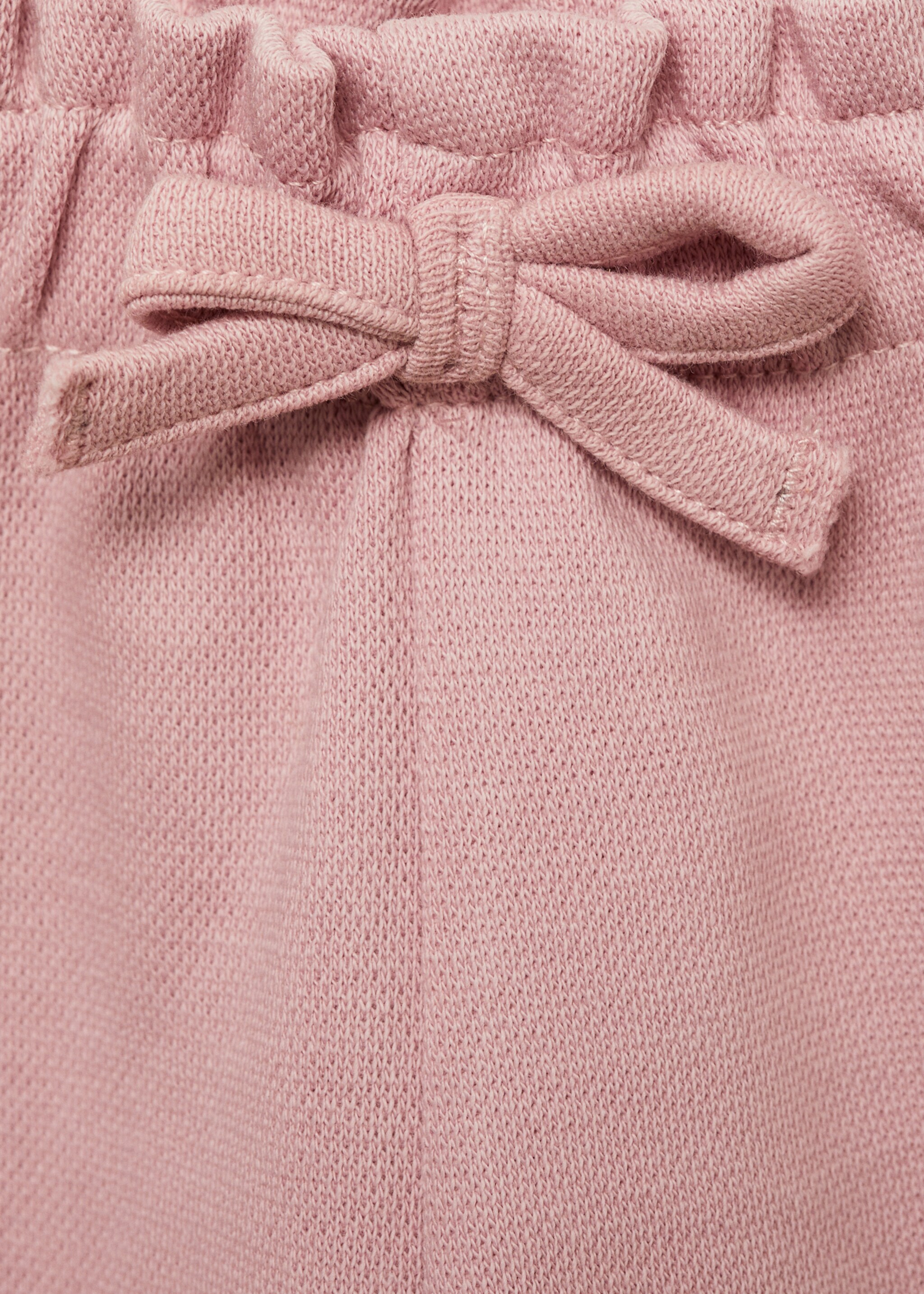 Cotton pants with adjustable drawstring - Details of the article 8, Pink. Ref: 87093649-00.