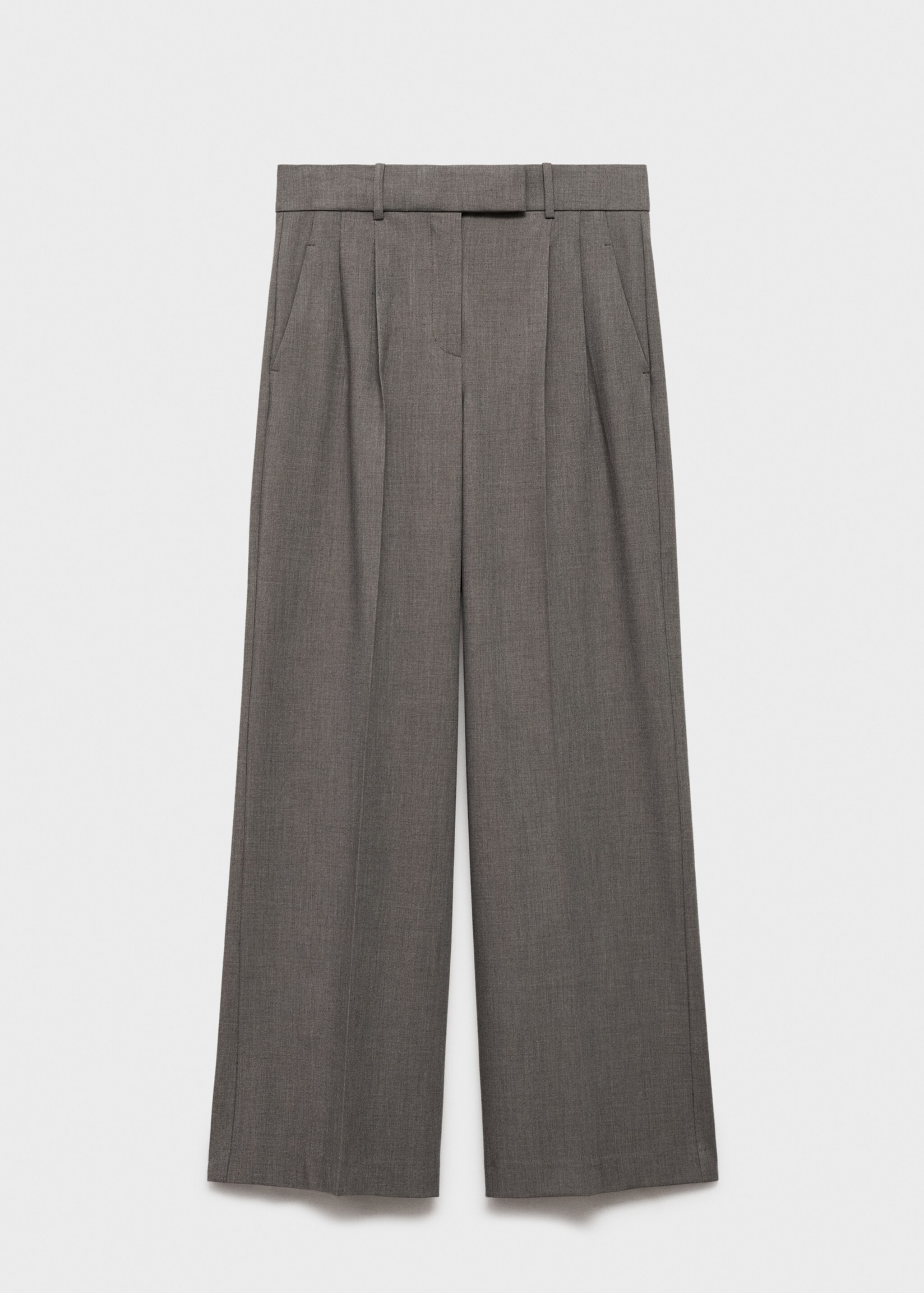 Wide leg suit trousers - Article without model, Brown. Ref: 87093651-00.