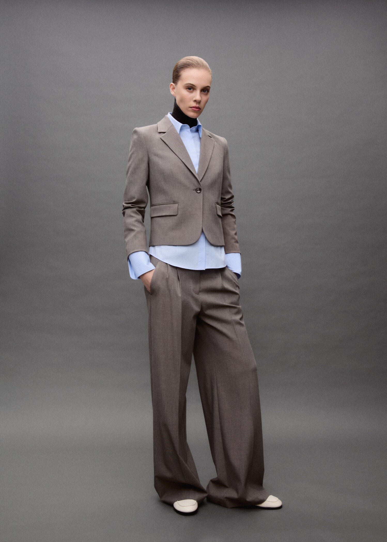 Wide leg suit trousers - Details of the article 6