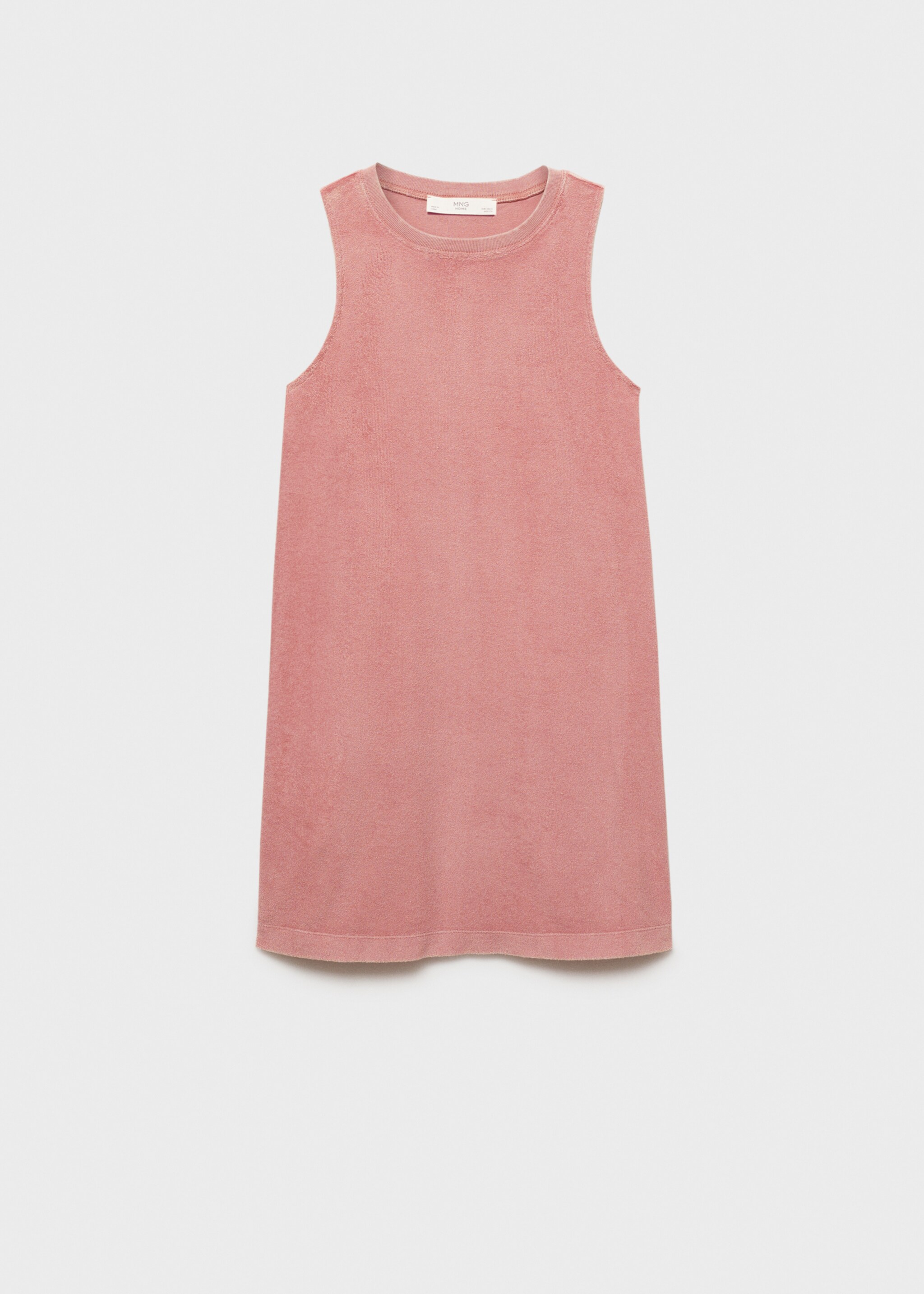 Chemise de nuit en coton bouclette overdyed - Article sans modèle, Rose. Ref: 87093652-00.