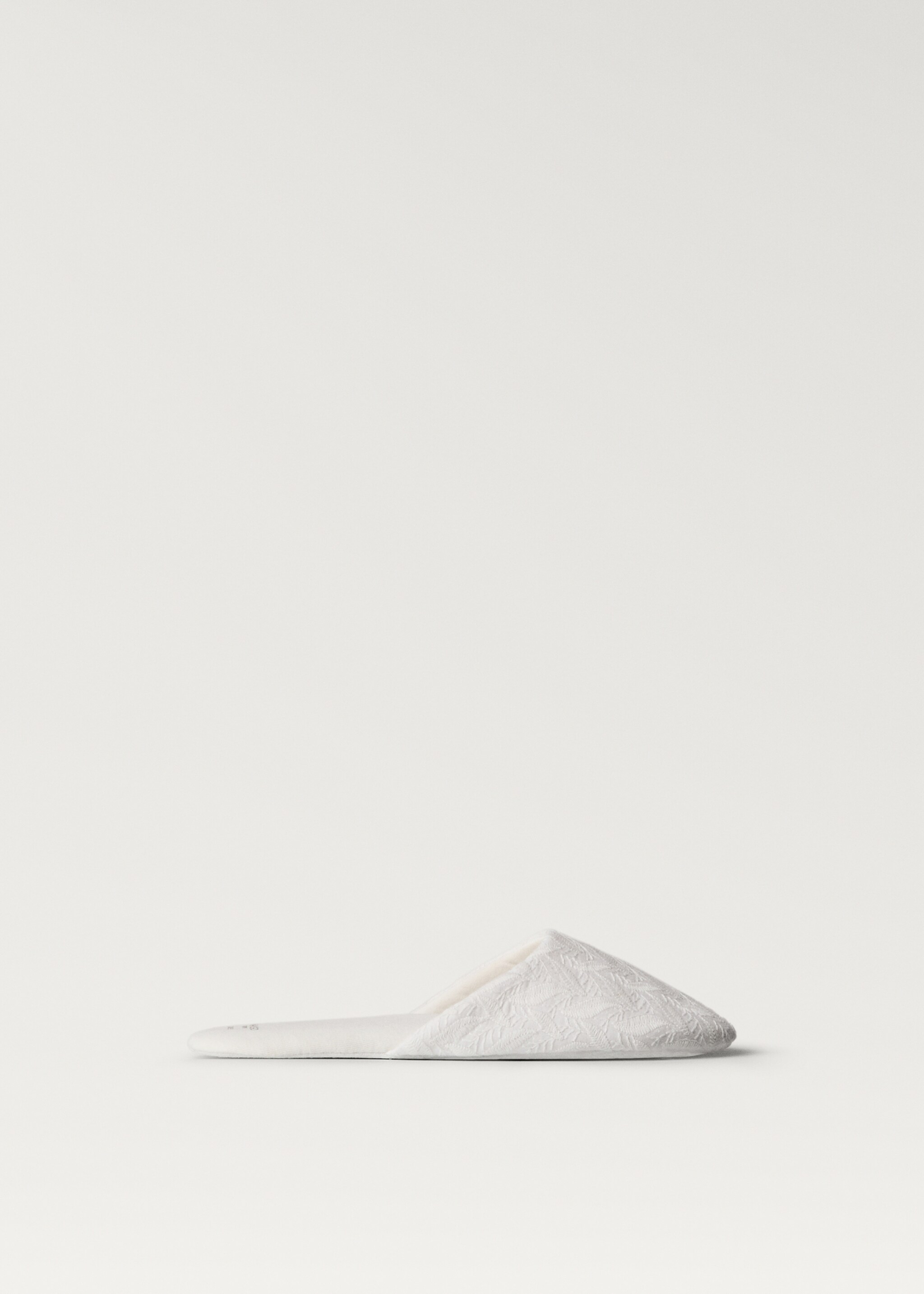 Bestickte Baumwollschuhe - Artikel ohne Model, Weiß. Ref: 87093655-00.