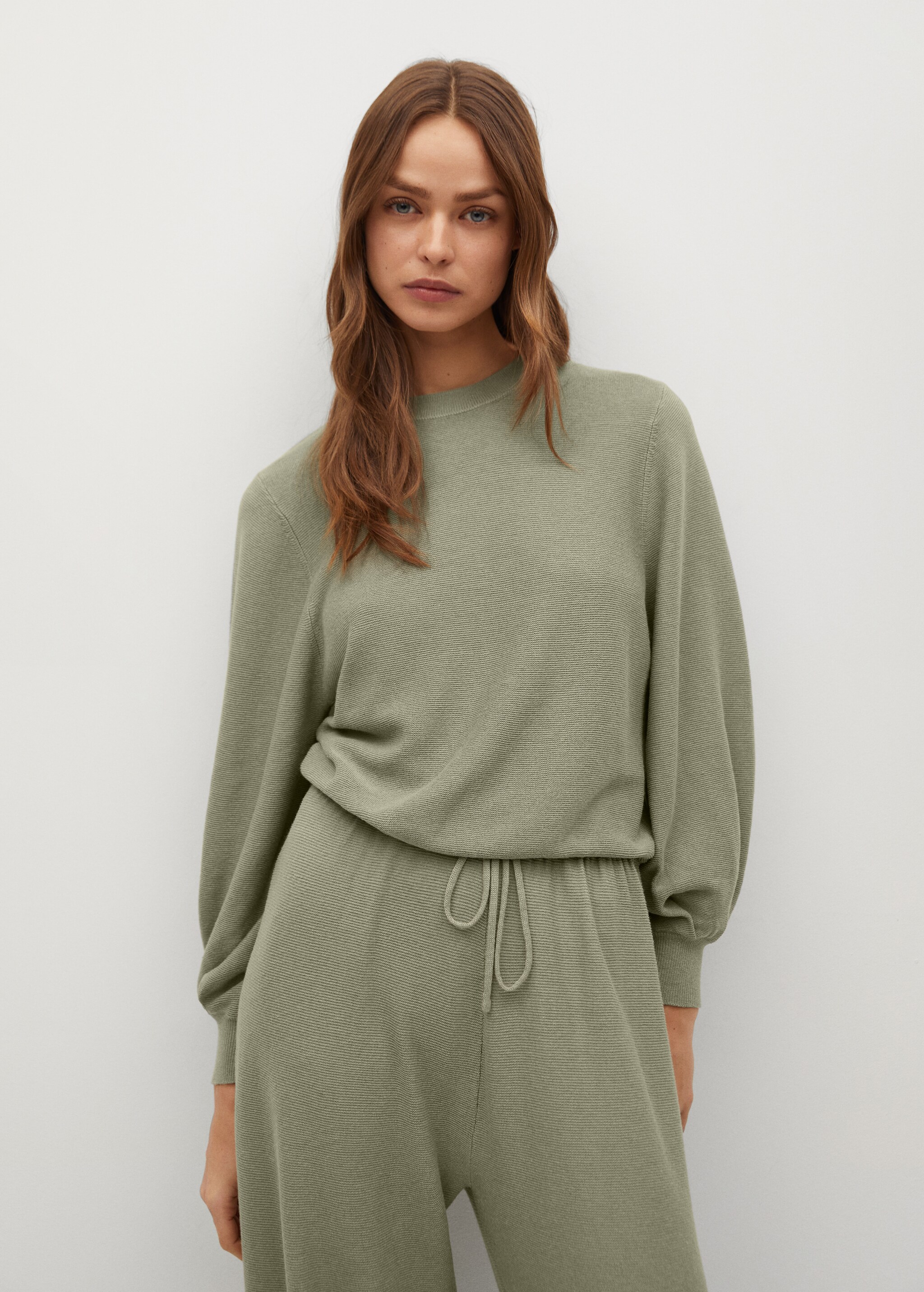 Elastic waist cotton pants - Details of the article 1