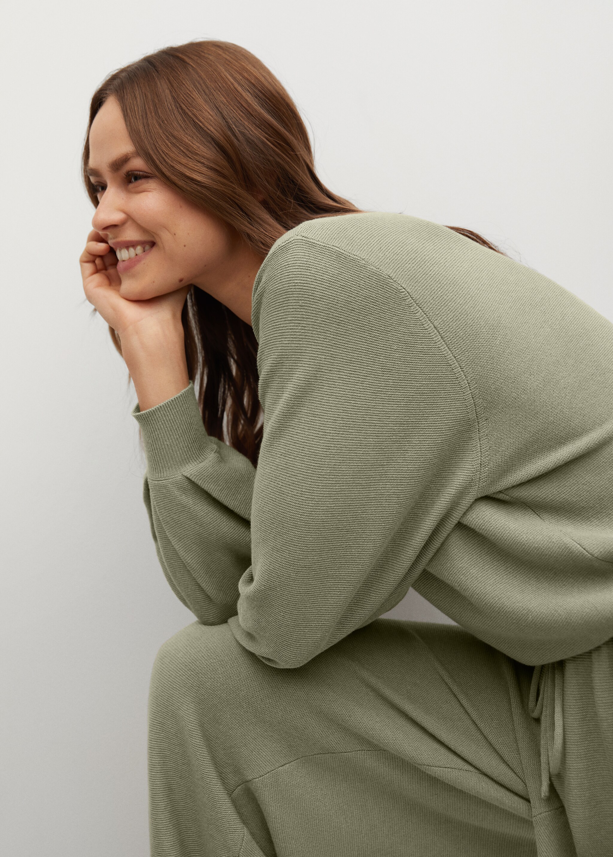 Elastic waist cotton pants - Details of the article 3