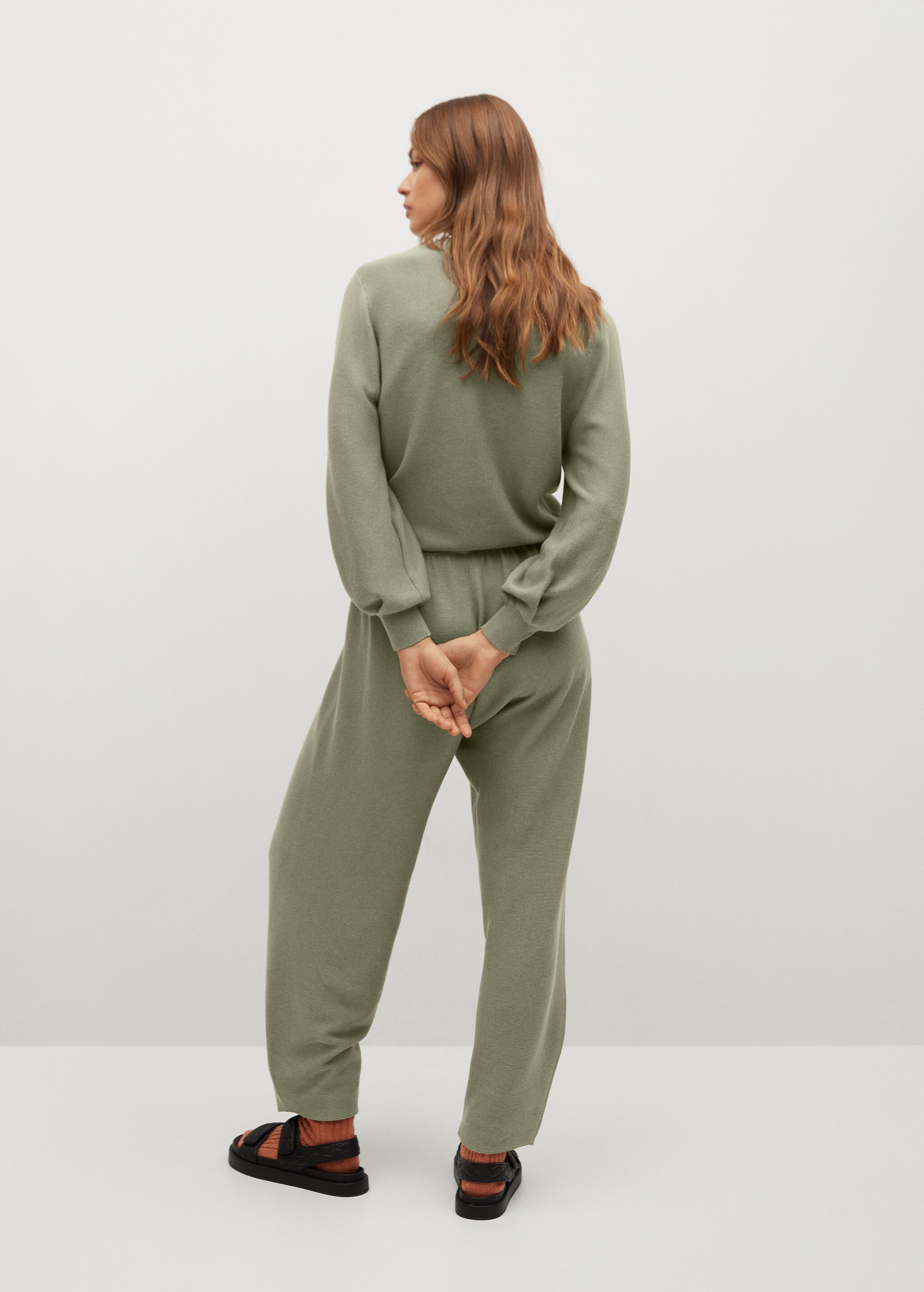 Elastic waist cotton pants - Reverse of the article
