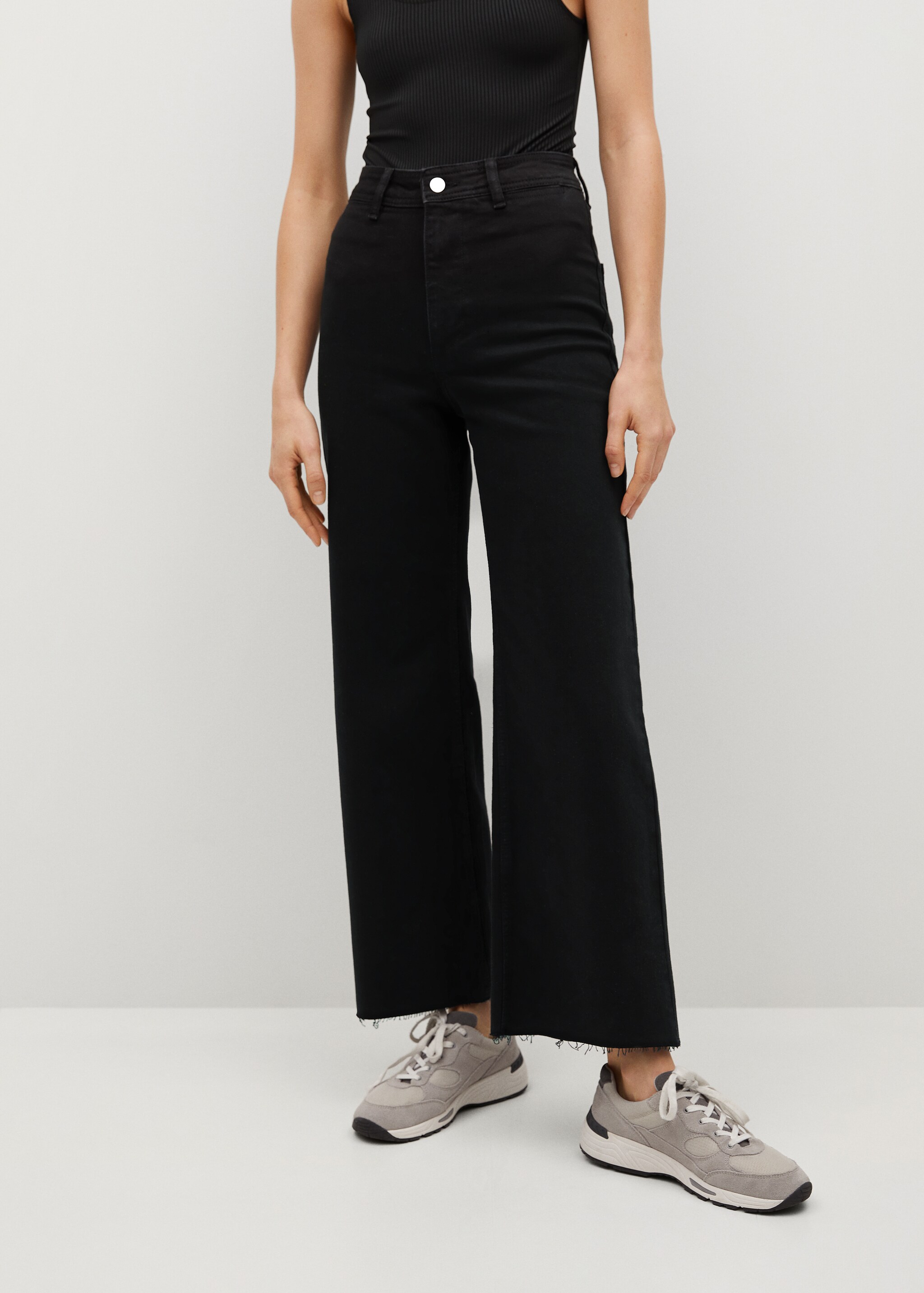 Džíny culottes s vysokým pasem - Náhled ve středové rovině