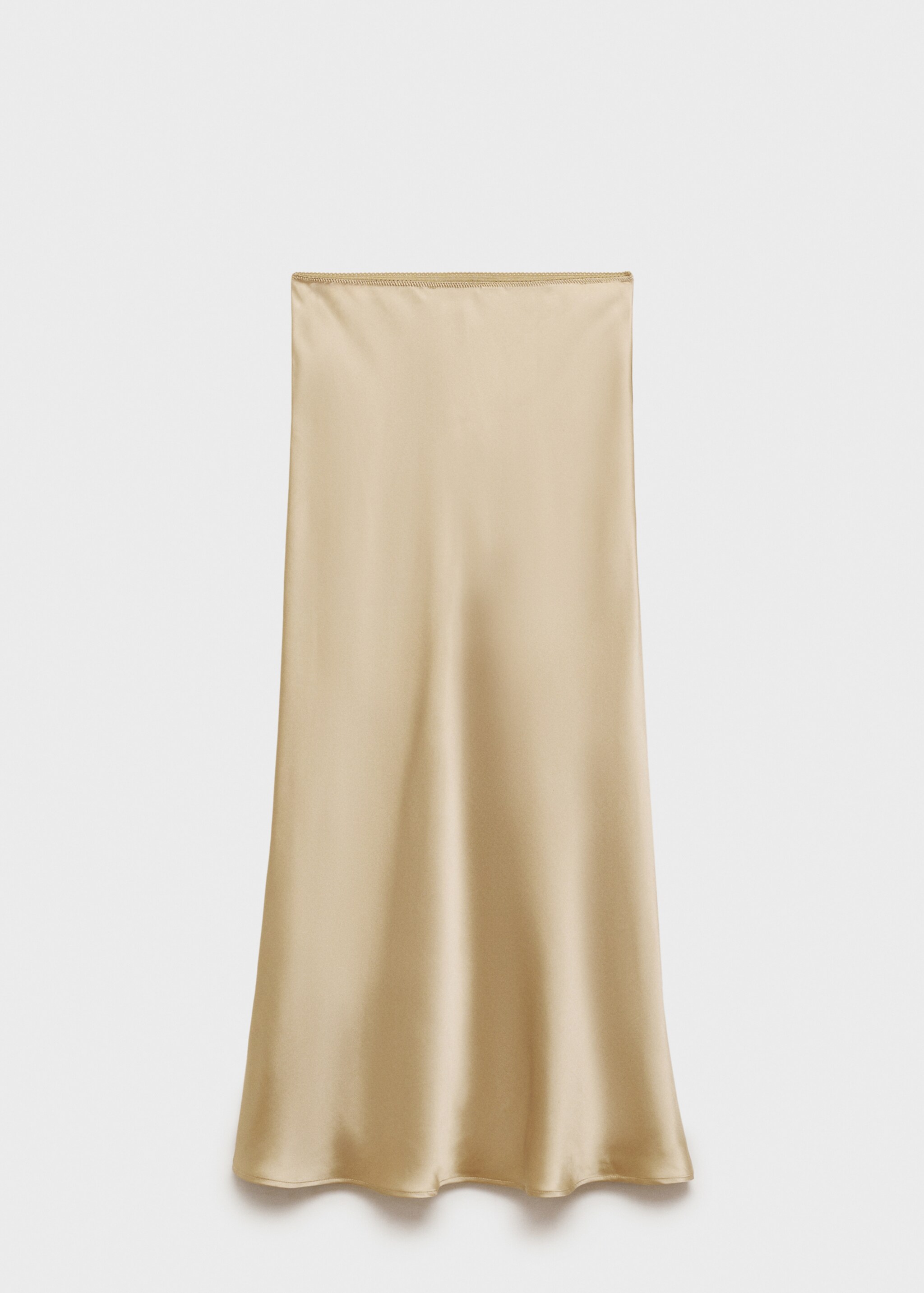 Satin long skirt - Article without model, Gold. Ref: 87094062-00.