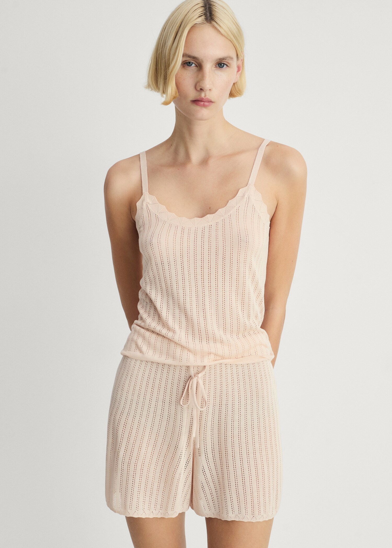 Top pijama detall punt calat - Pla mig