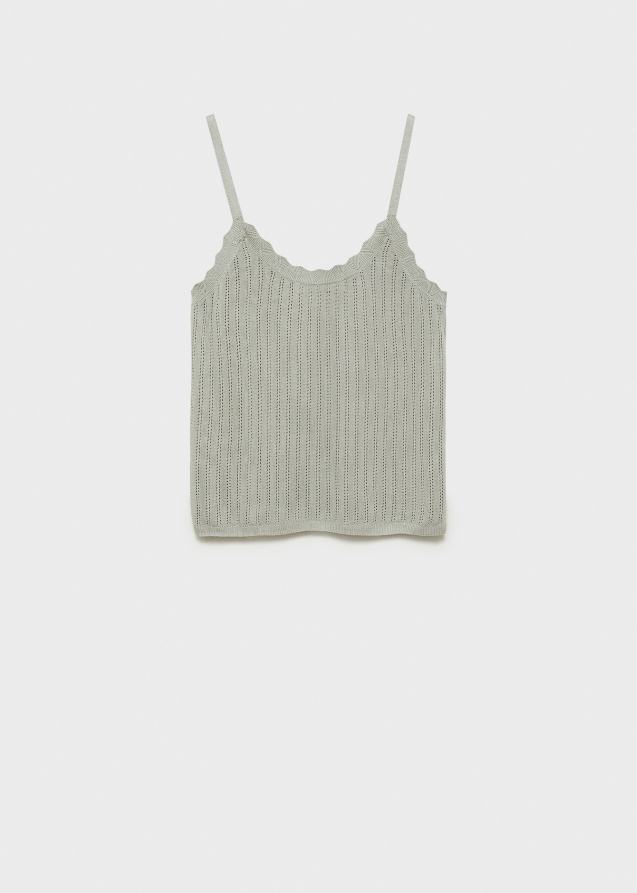 Pyjama top with pointelle detail - Article without model, Aqua Green. Ref: 87094065-00.