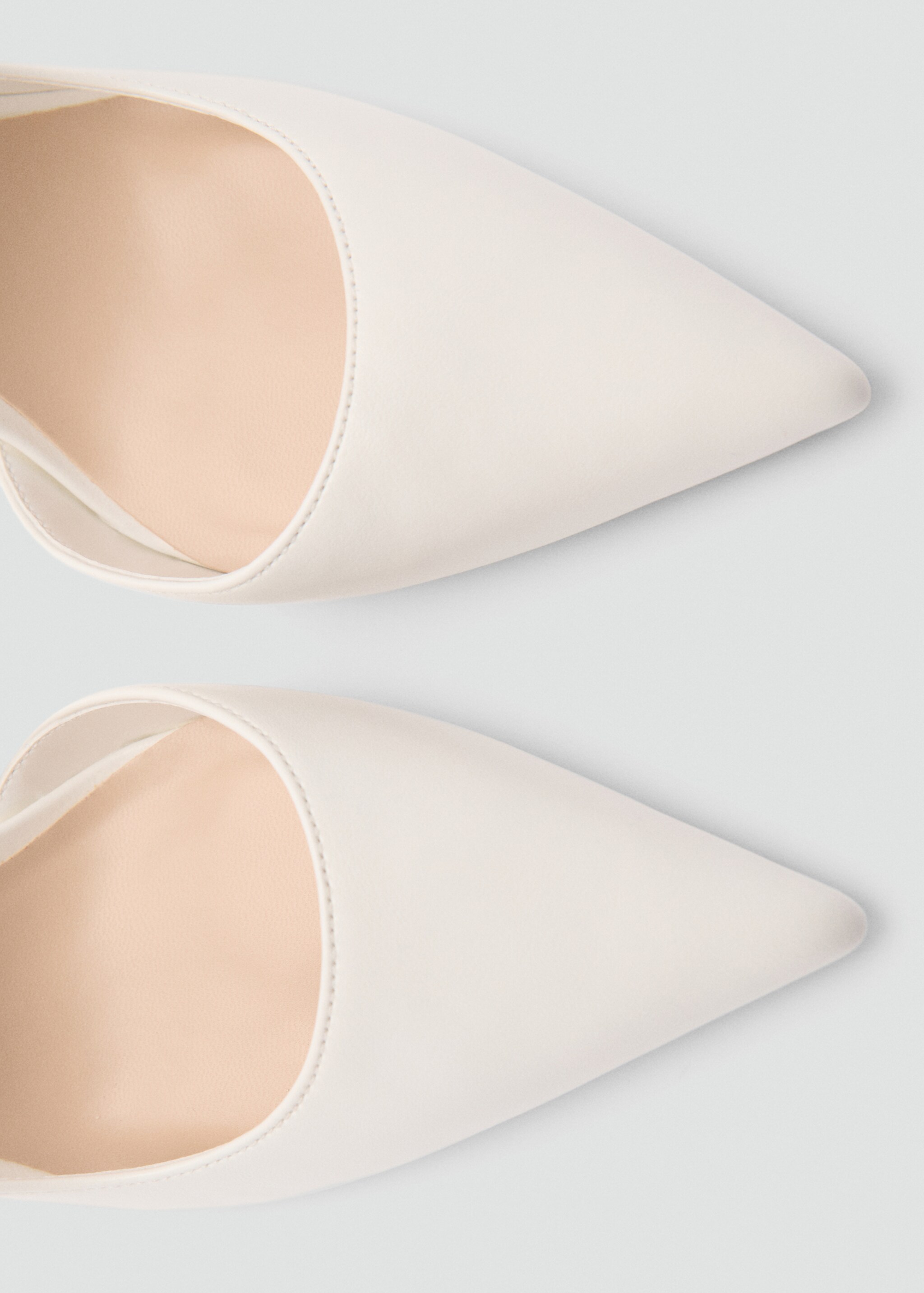 Zapato tacón asimétrico - Detalle del artículo 2, Blanco. Ref: 87094067-00.