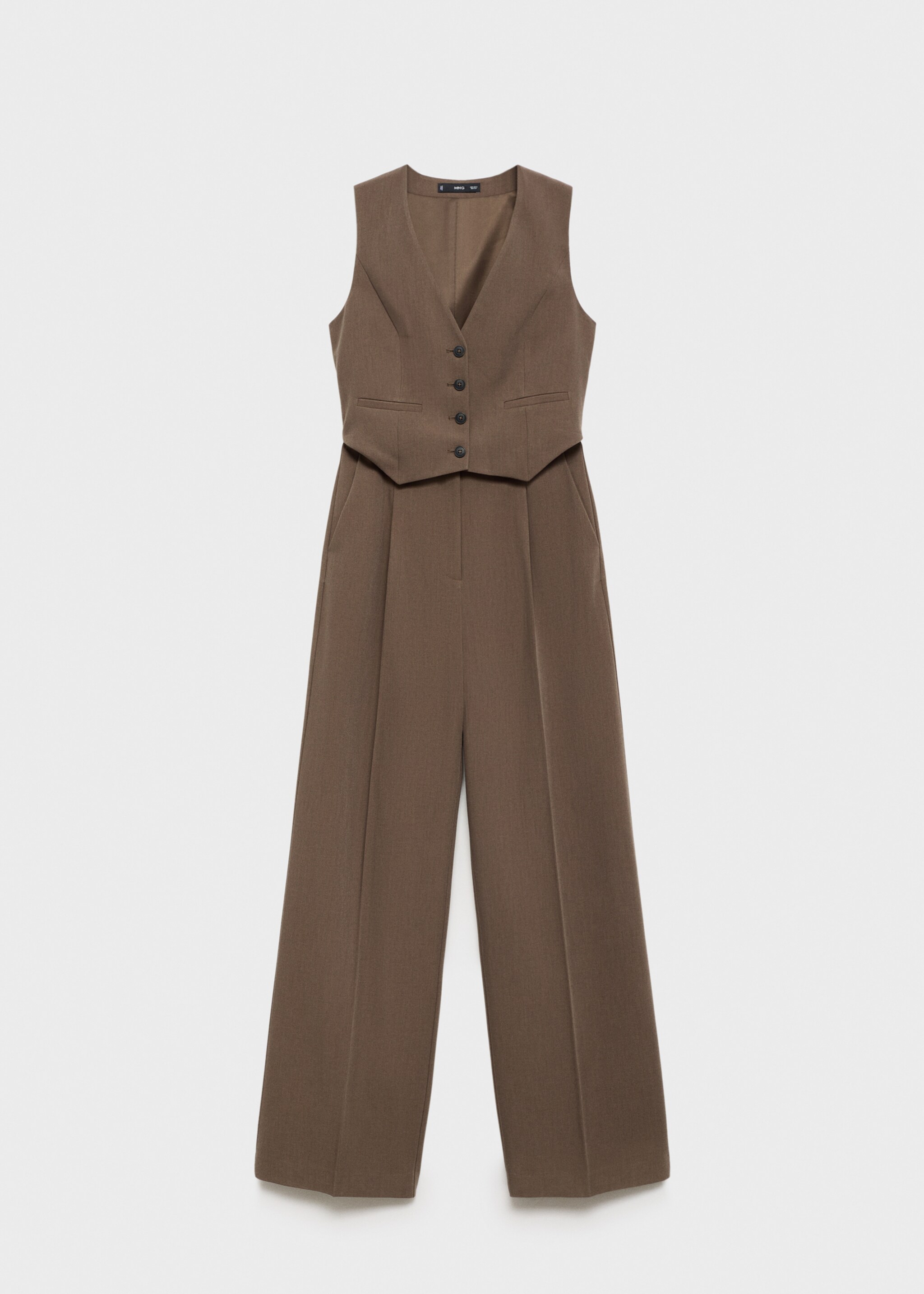 Mono largo estilo traje - Artículo sin modelo, Marrón. Ref: 87094068-00.