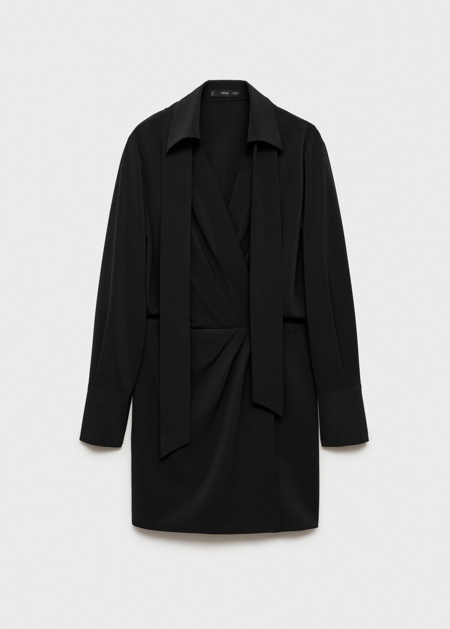 Wrap dress with shirt collar - Article without model