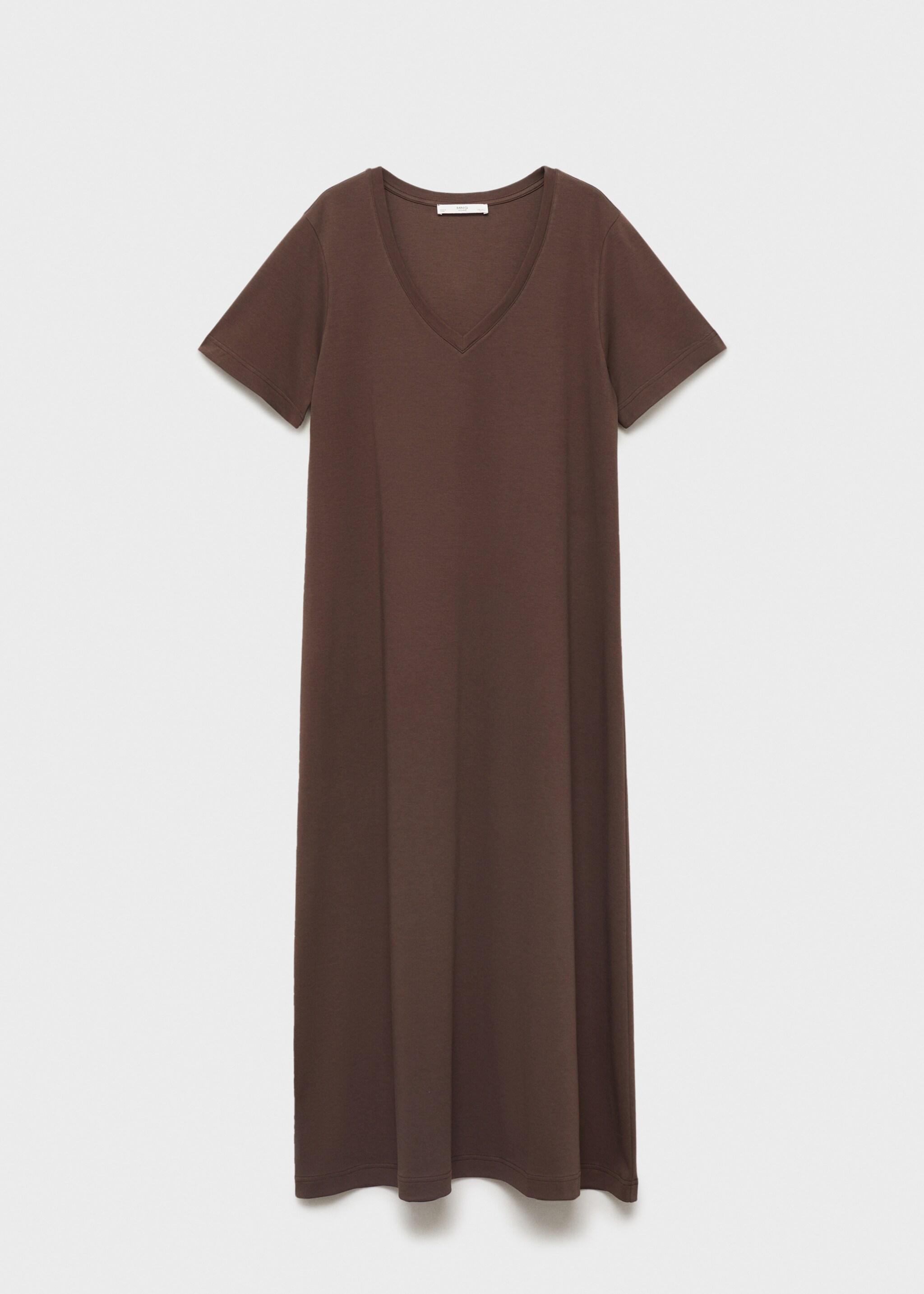 Plain cotton nightgown - Article without model, Brown. Ref: 87094072-00.