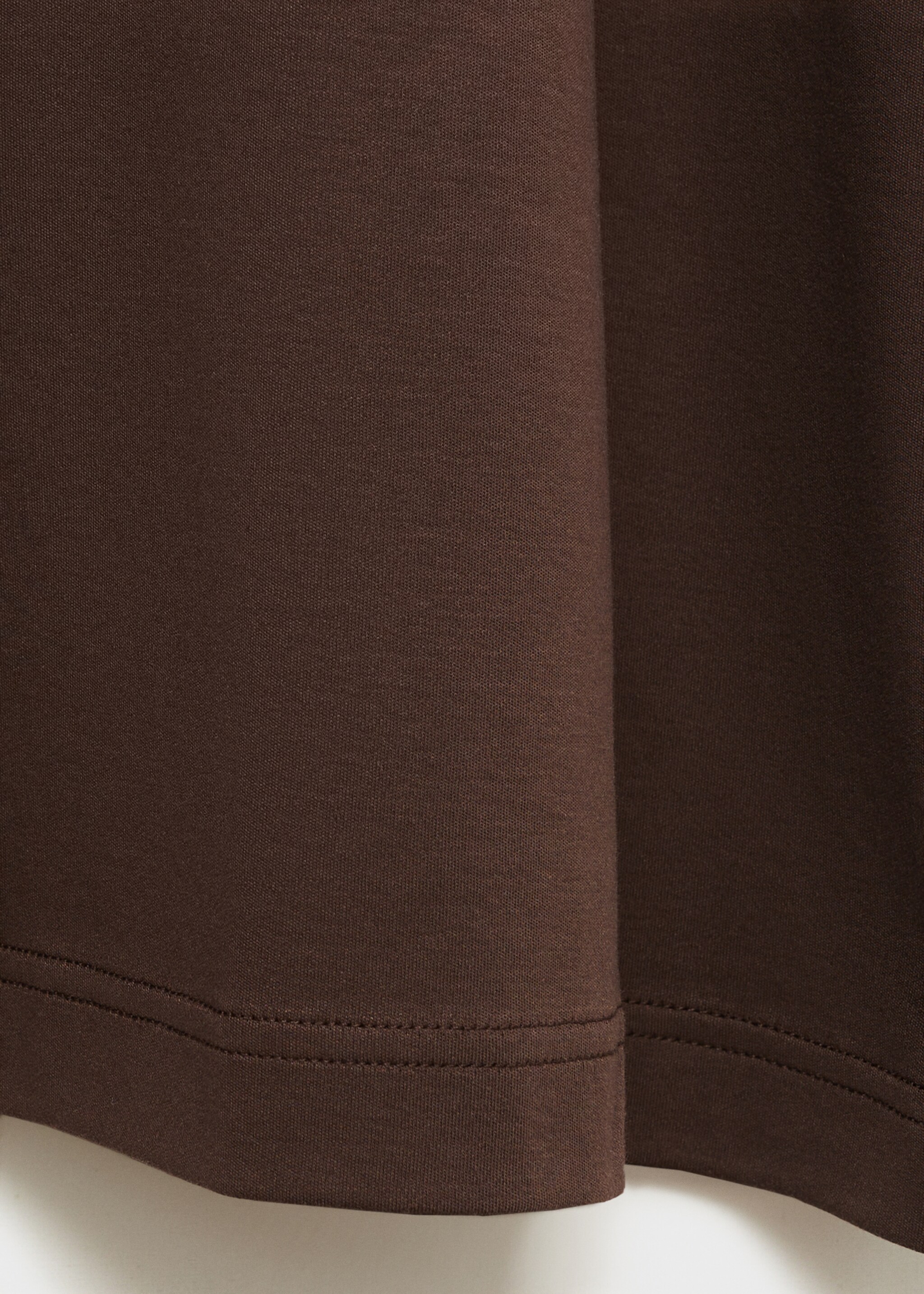 Plain cotton nightgown - Details of the article 0, Brown. Ref: 87094072-00.