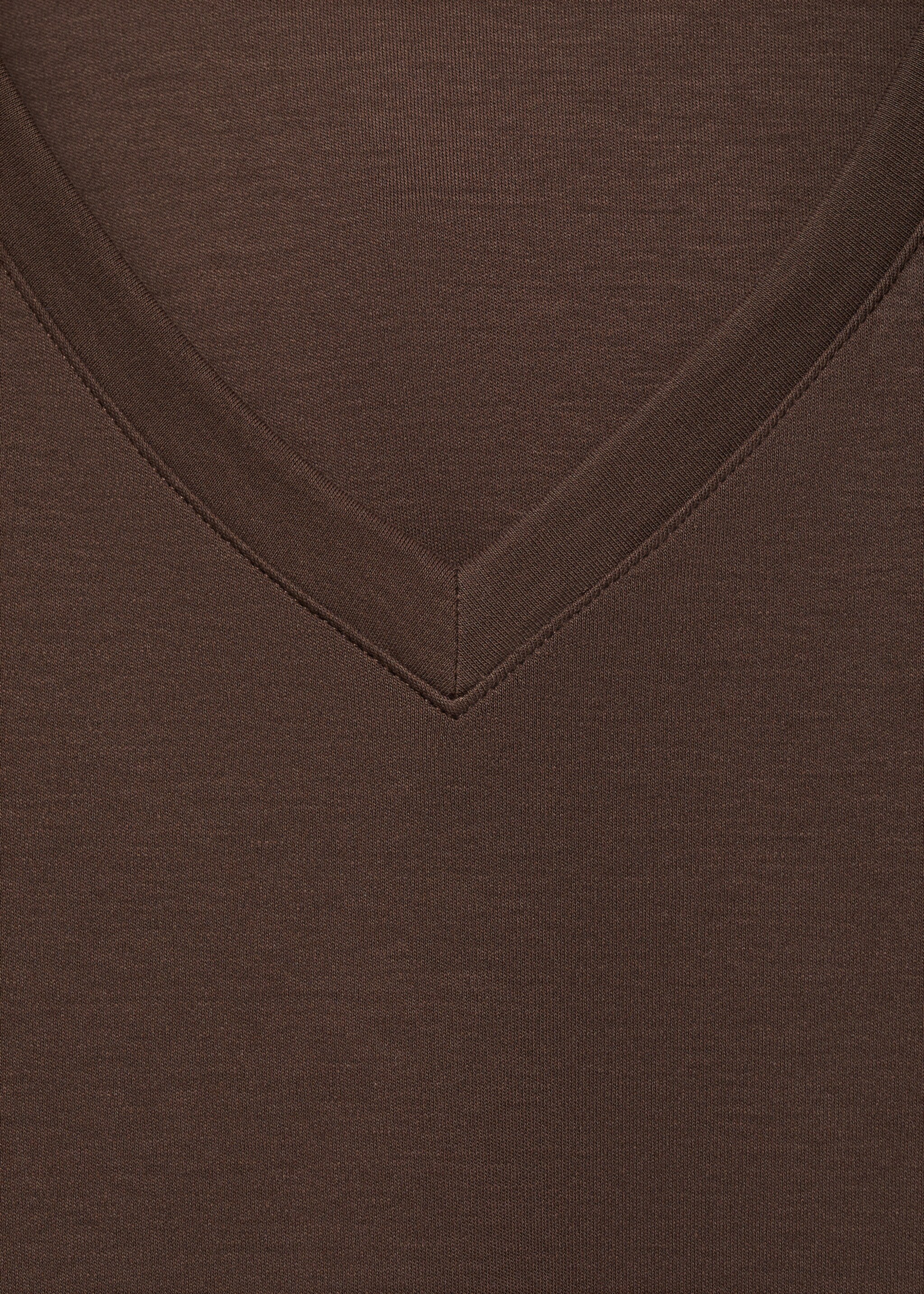 Plain cotton nightgown - Details of the article 8, Brown. Ref: 87094072-00.