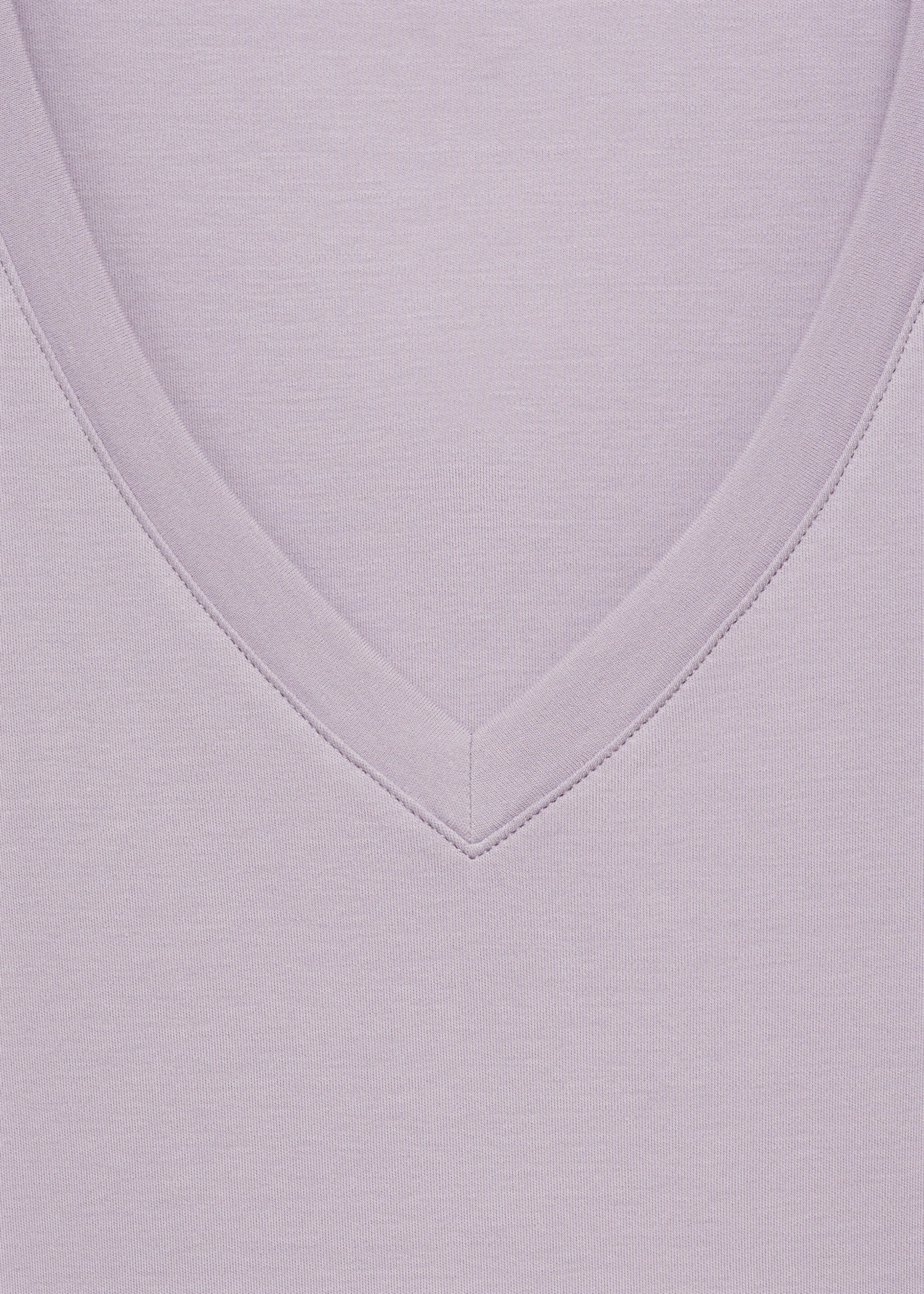 Plain cotton nightgown - Details of the article 8, Lavender. Ref: 87094072-00.