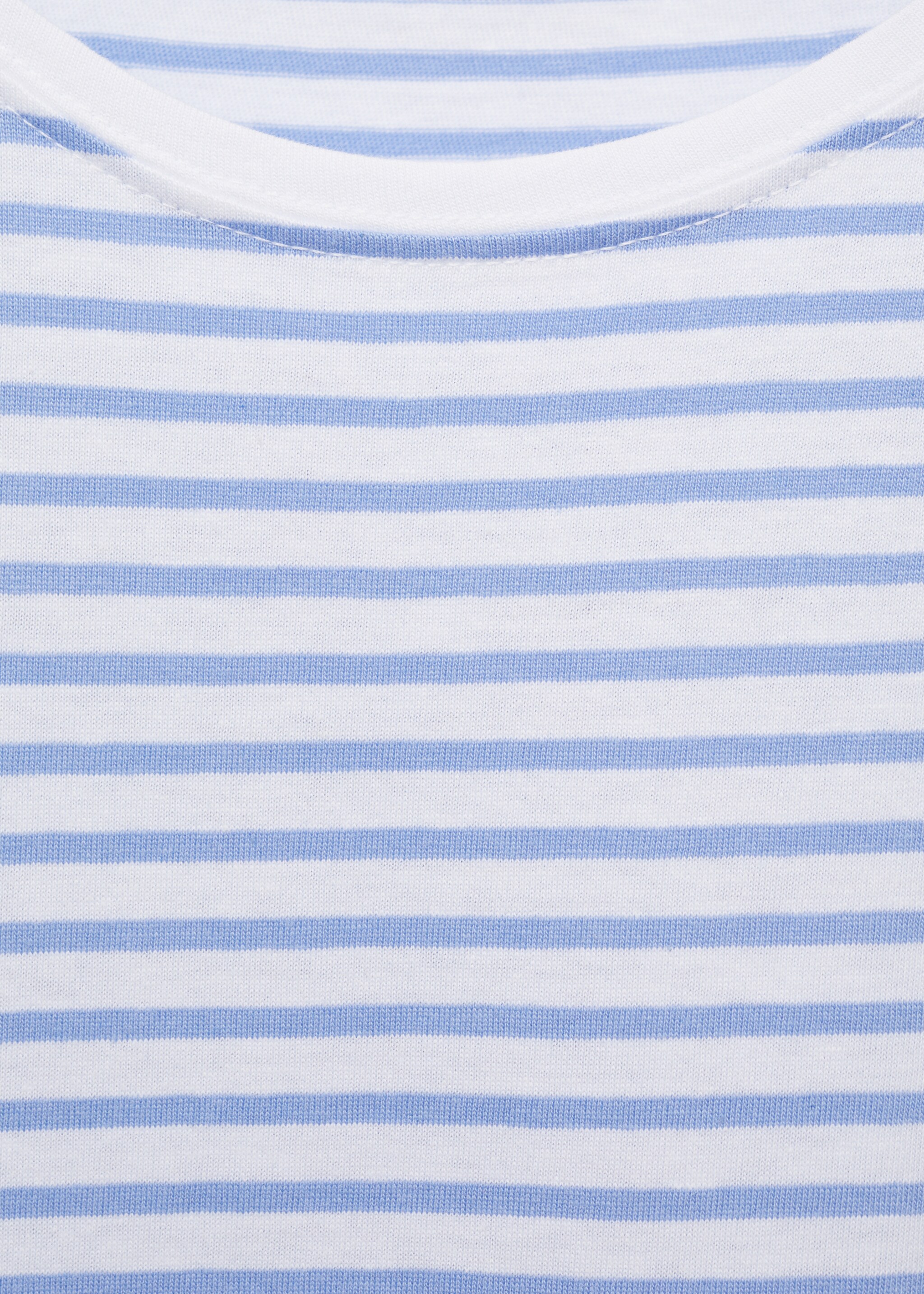 Striped short-sleeved t-shirt - Details of the article 8, Sky Blue. Ref: 87094073-00.